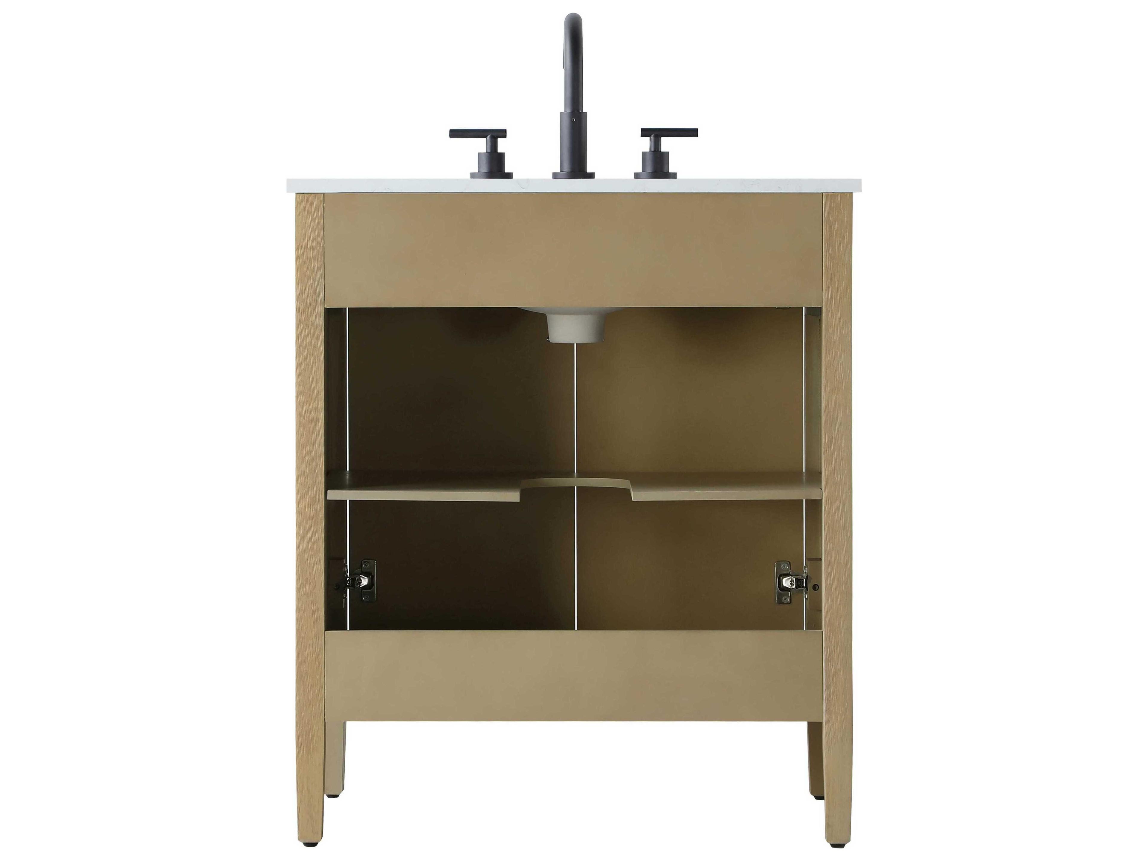 Elegant Lighting Blakely Linen Oak Vanity