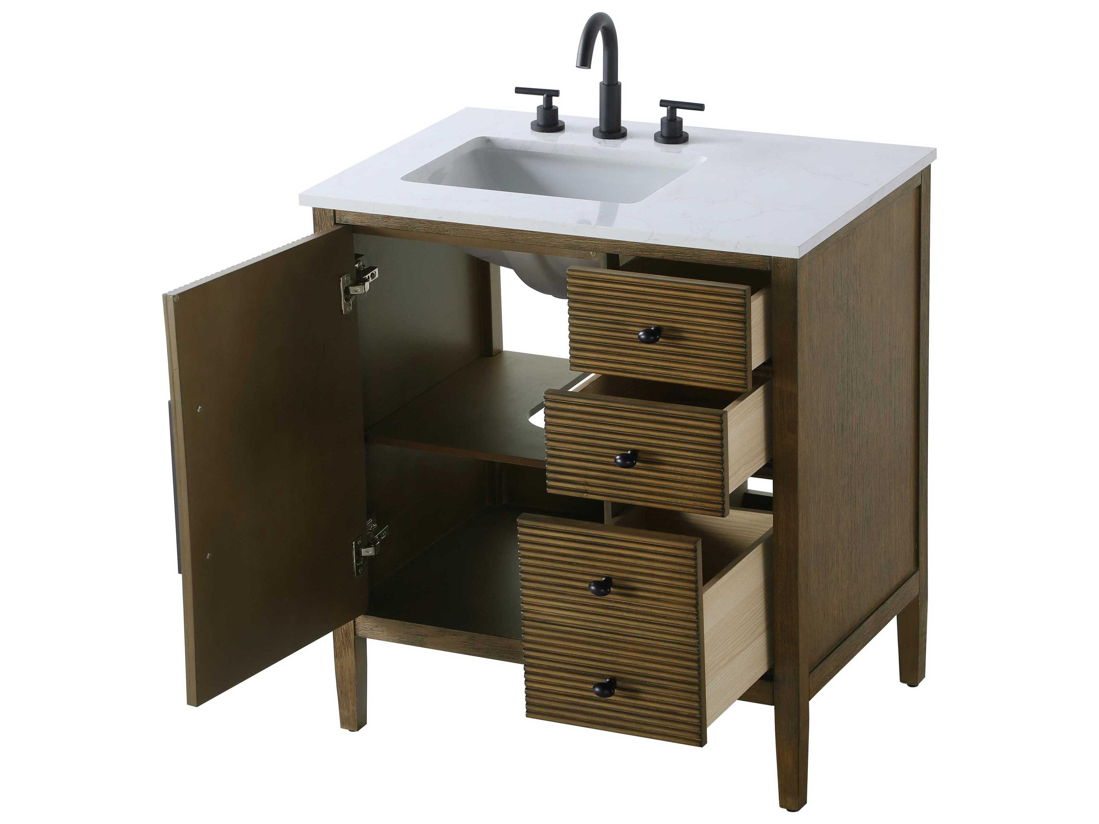 Elegant Lighting Blakely Hazel Oak Vanity
