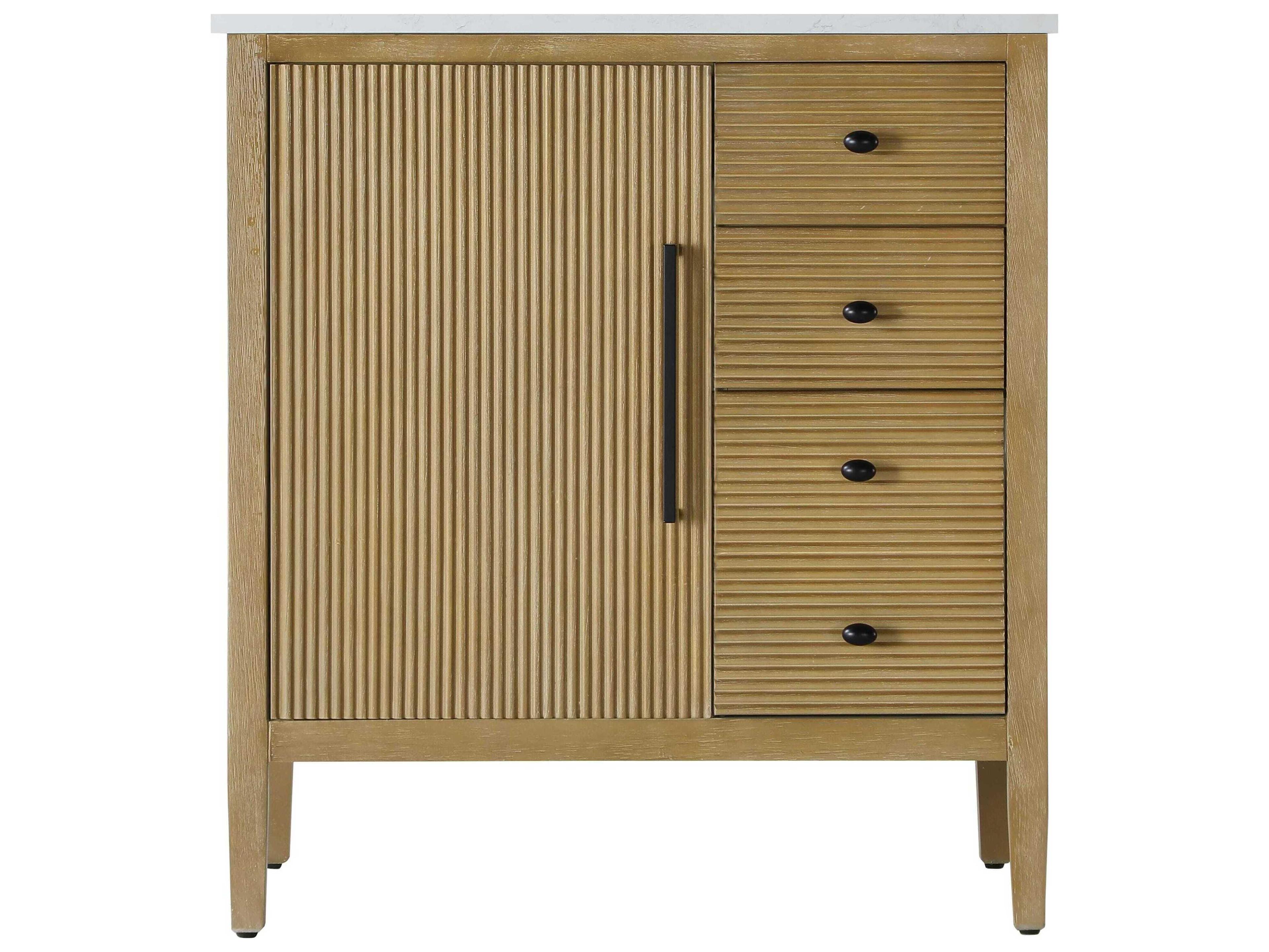 Elegant Lighting Blakely Linen Oak Vanity