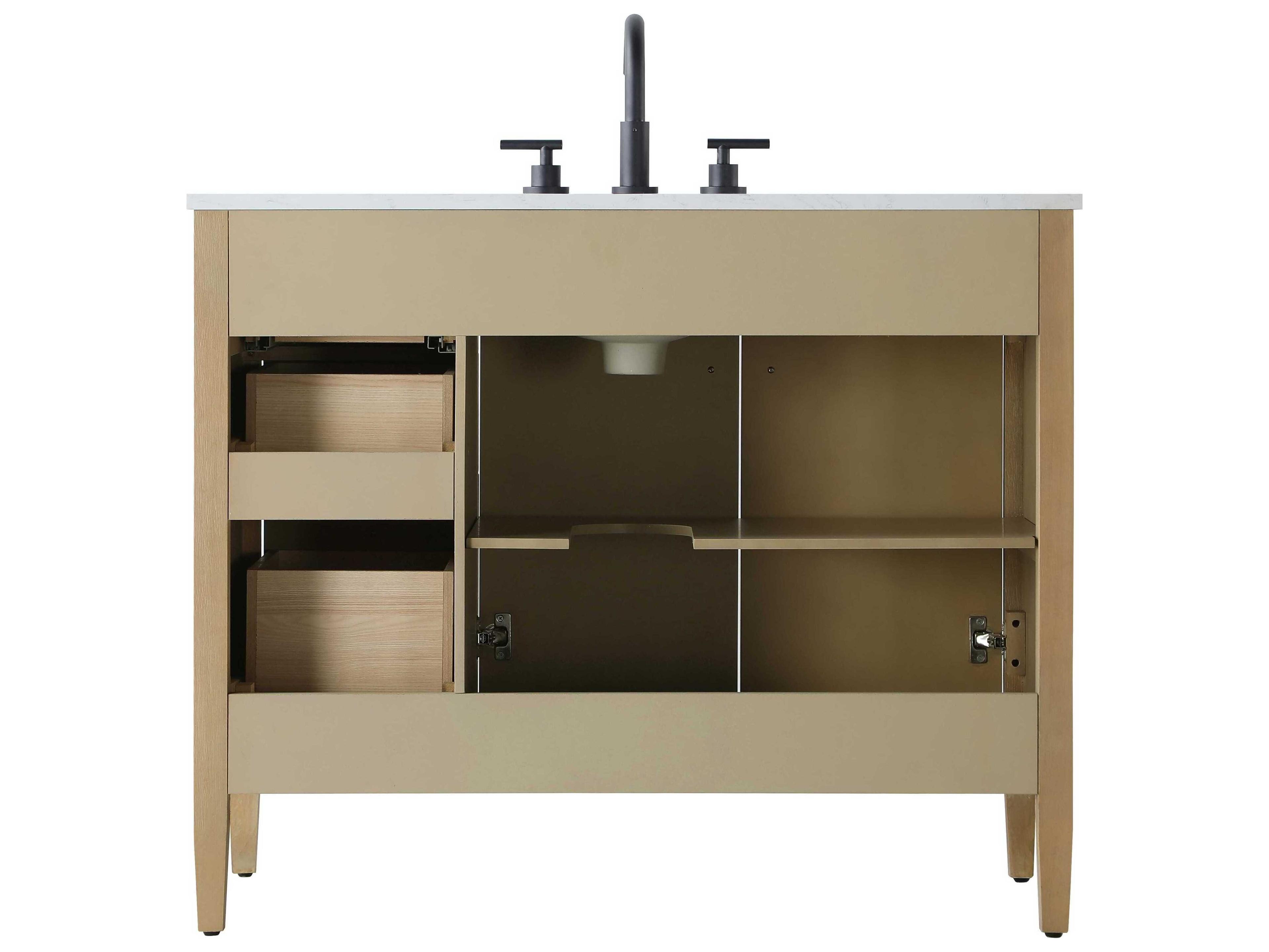 Elegant Lighting Blakely Linen Oak Vanity