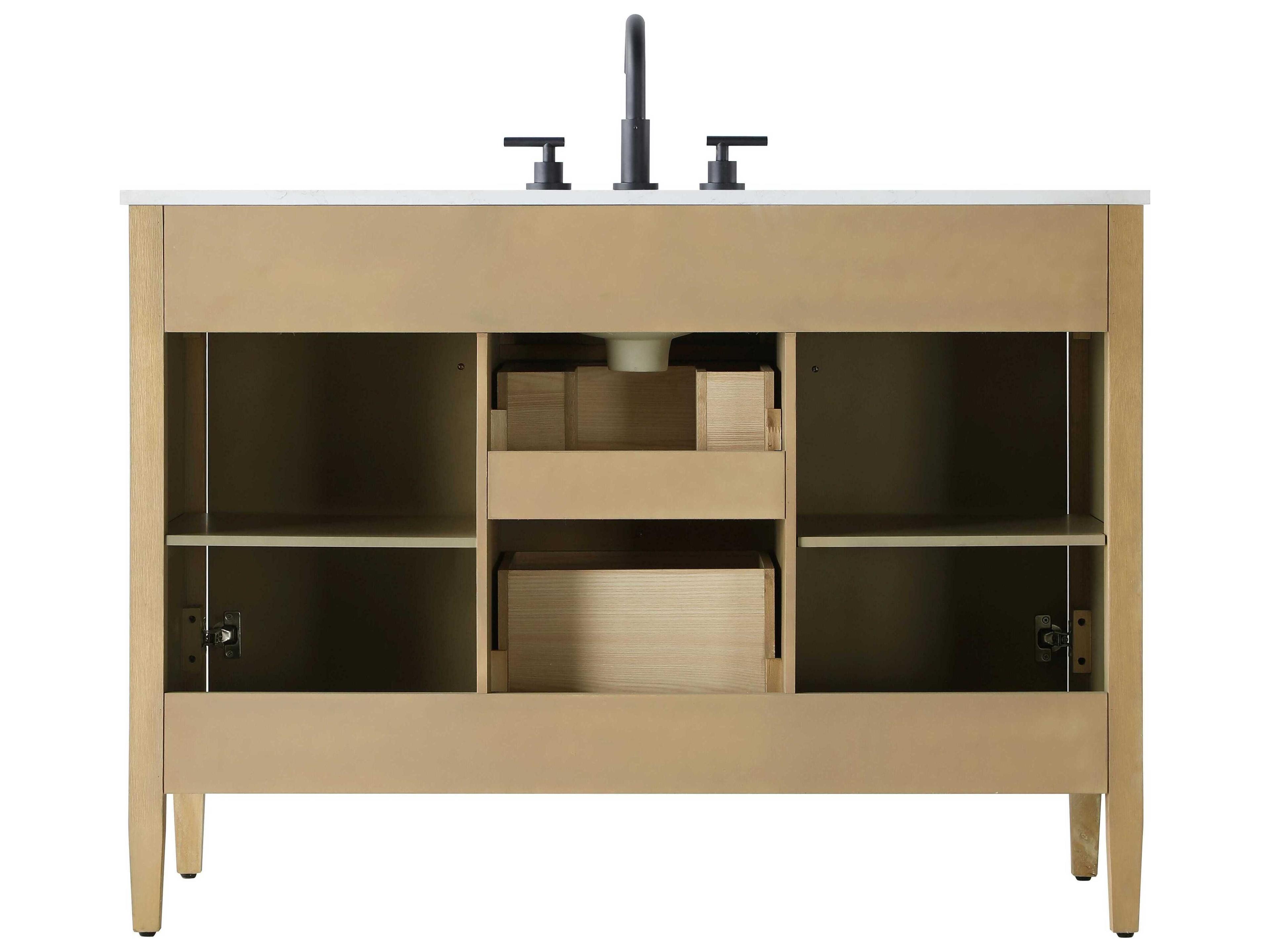 Elegant Lighting Blakely Linen Oak Vanity