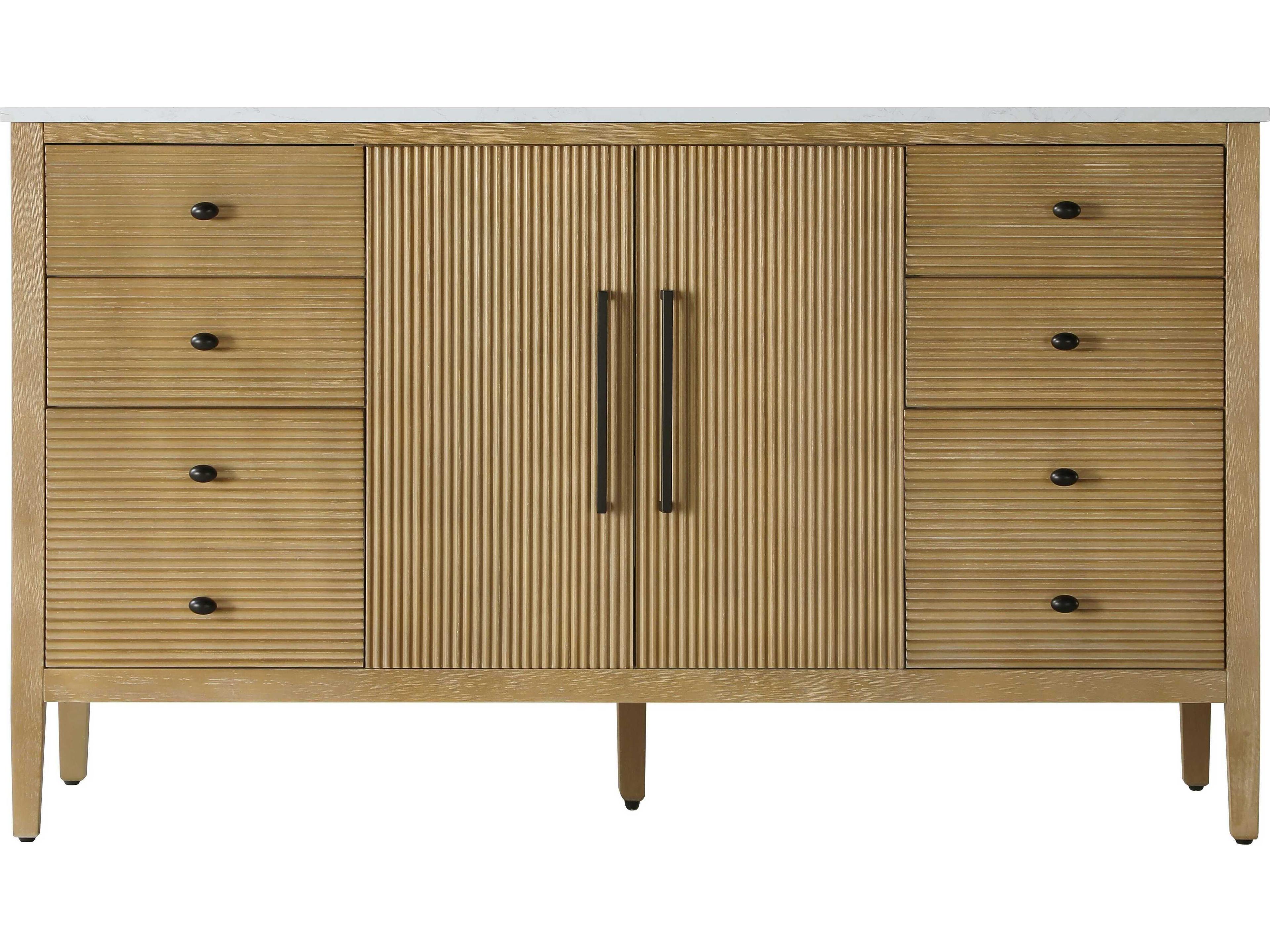 Elegant Lighting Blakely Linen Oak Vanity