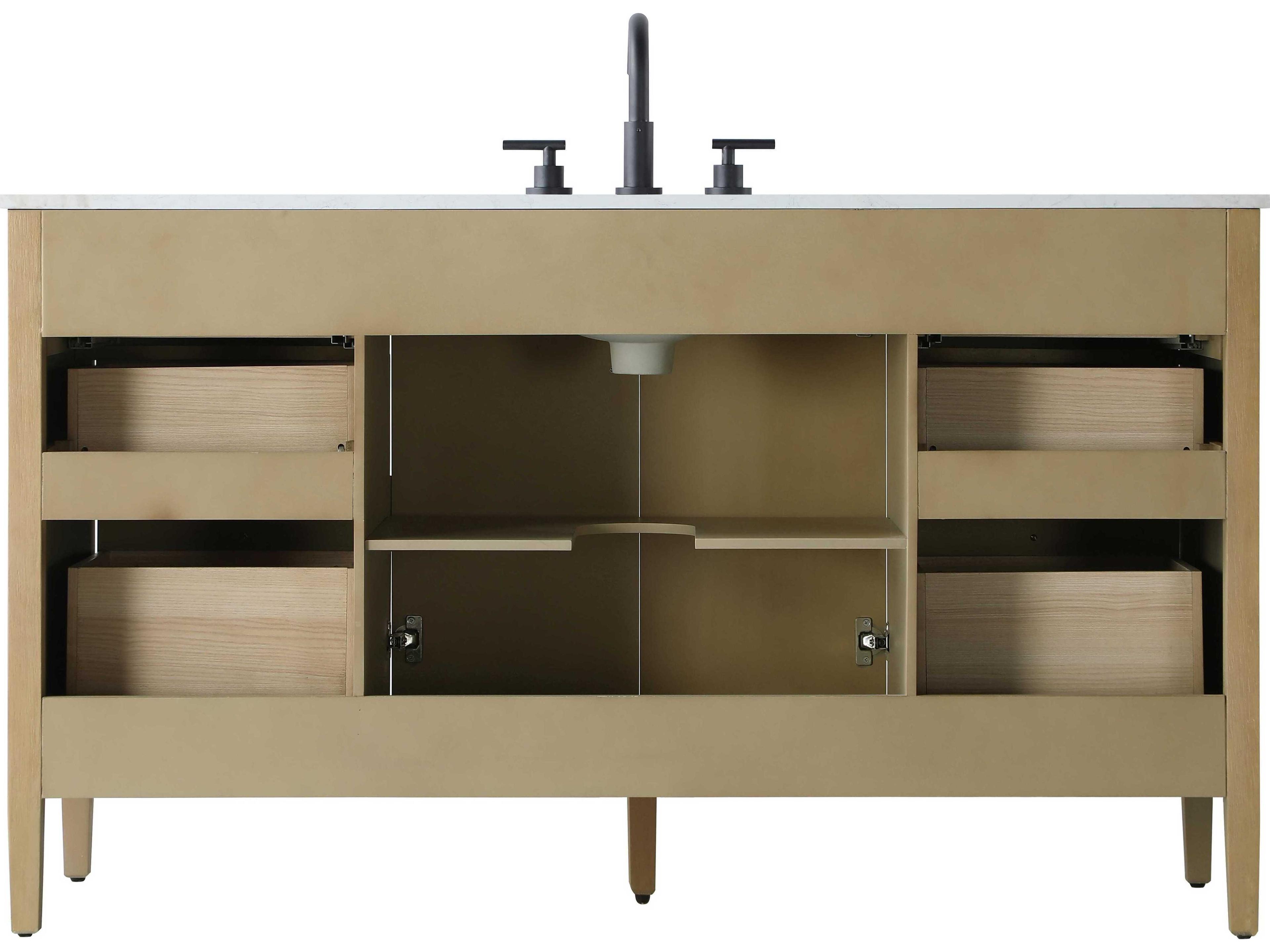 Elegant Lighting Blakely Linen Oak Vanity