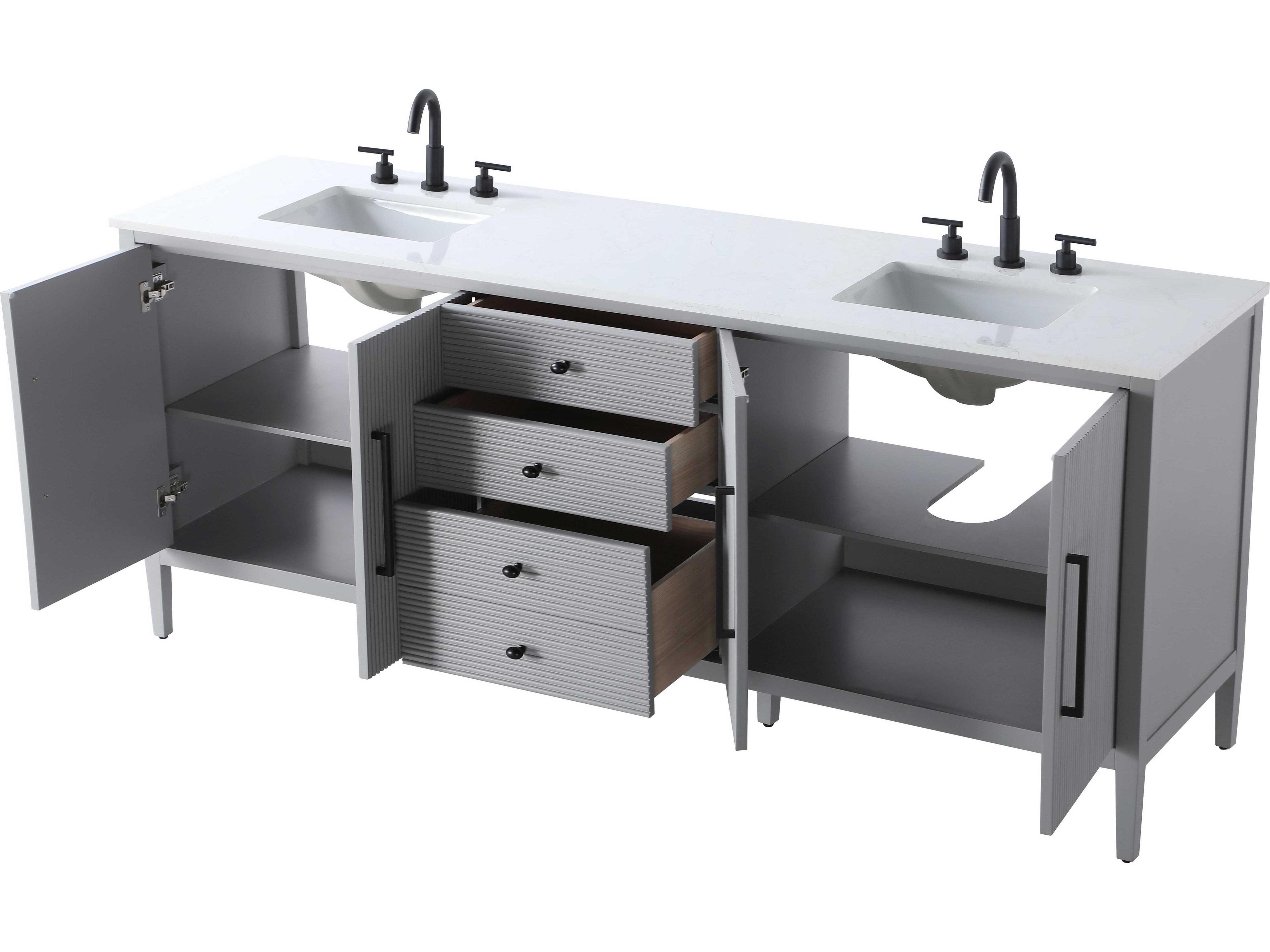 Elegant Lighting Blakely Grey Vanity