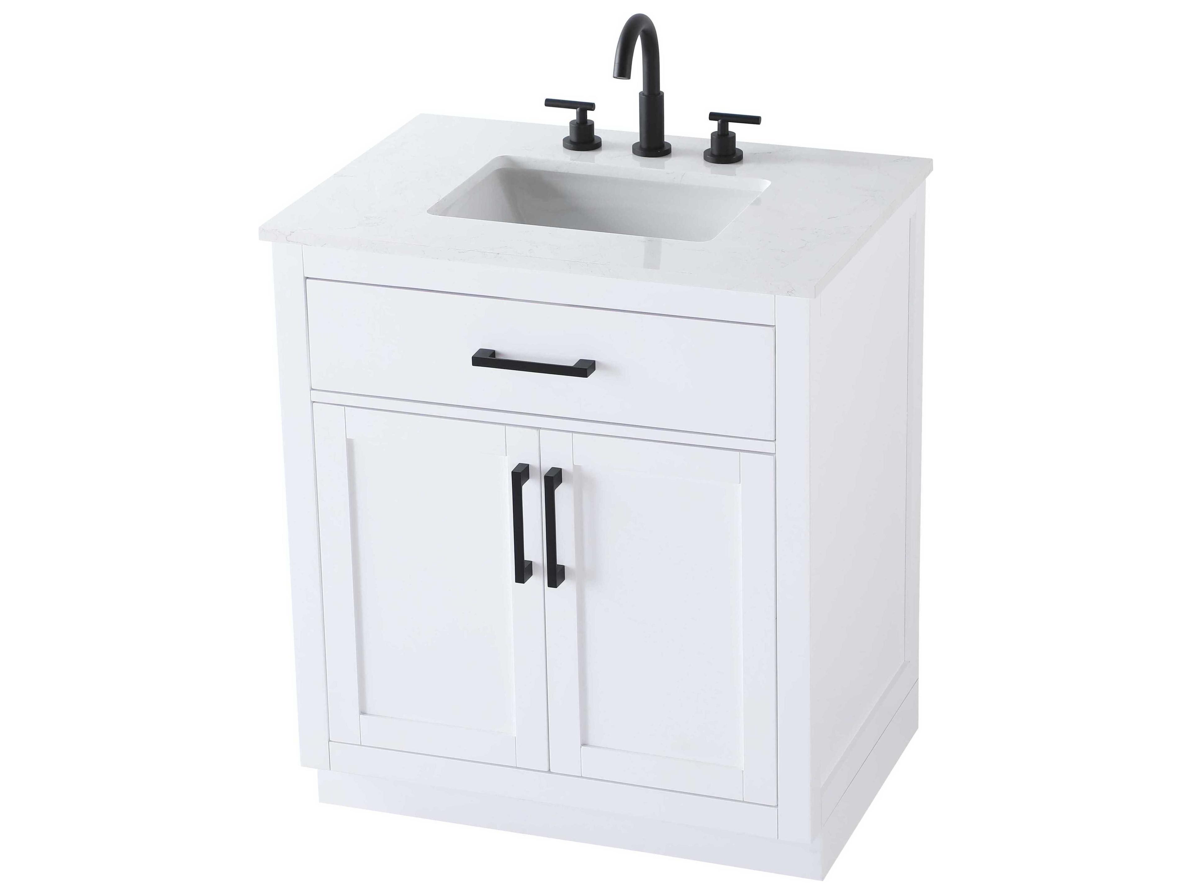 Elegant Lighting Alden White 30" Vanity