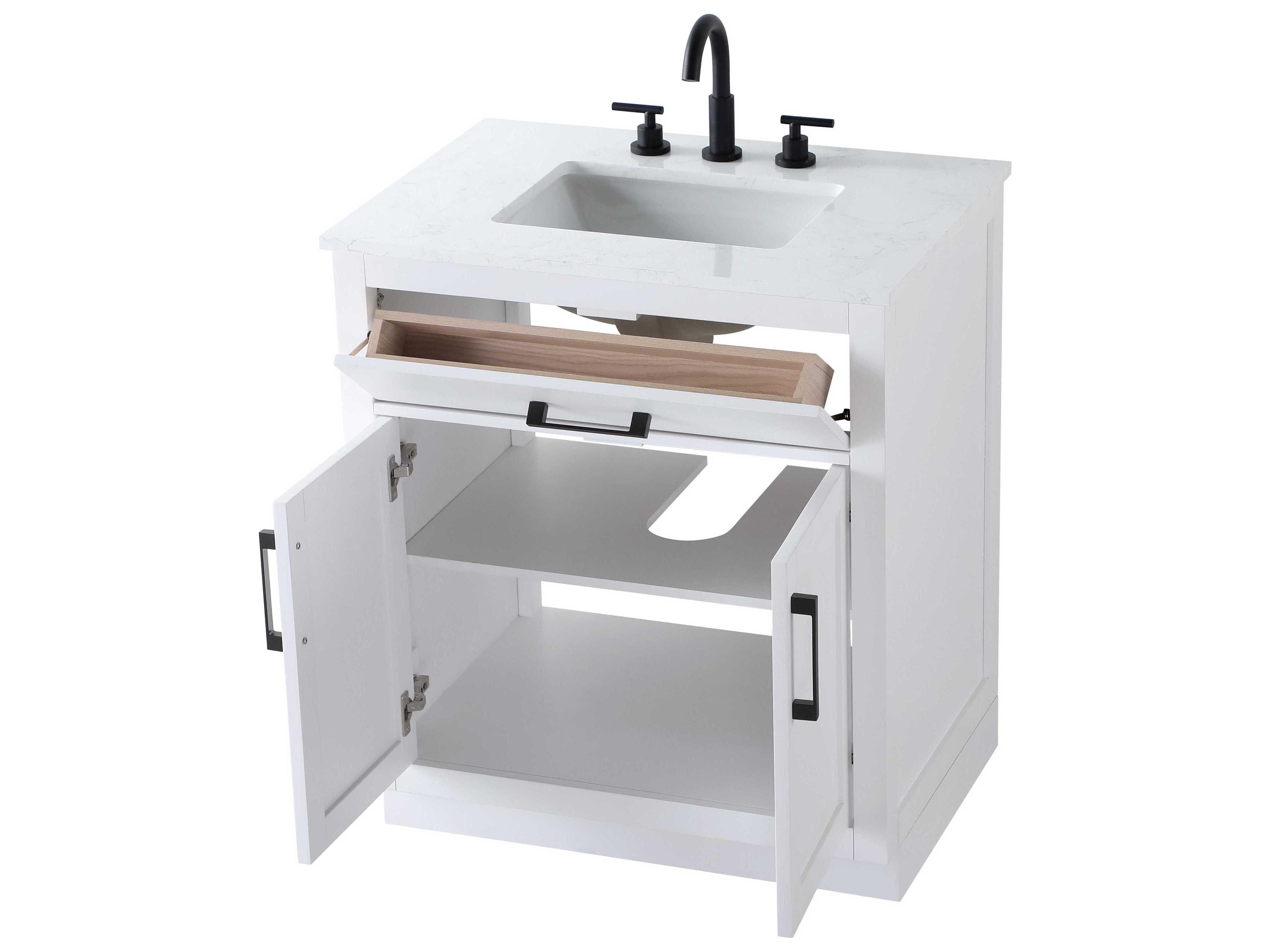 Elegant Lighting Alden White 30" Vanity