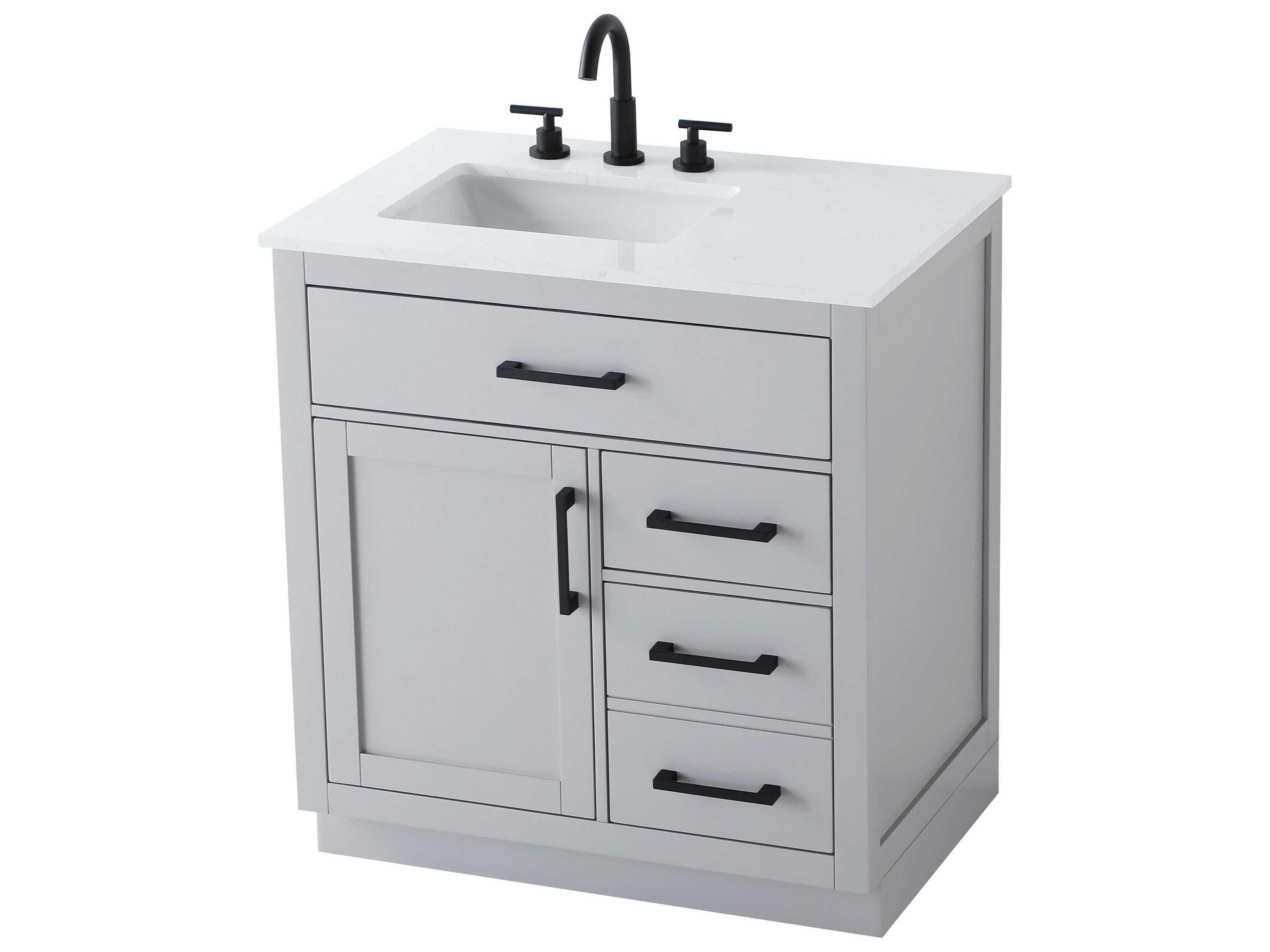 Elegant Lighting Alden Grey 32" Vanity