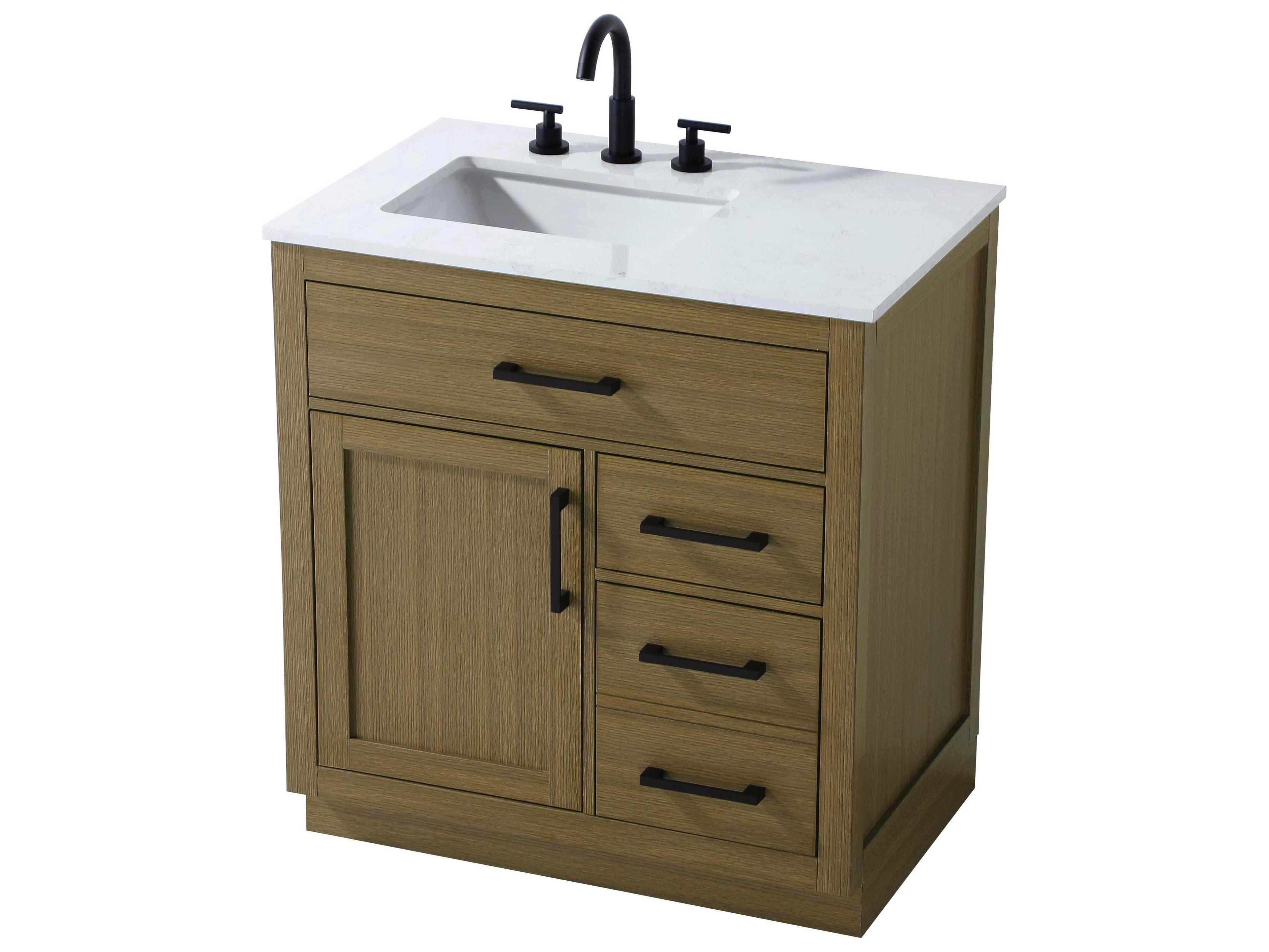 Elegant Lighting Alden Chestnut Brown 32" Vanity