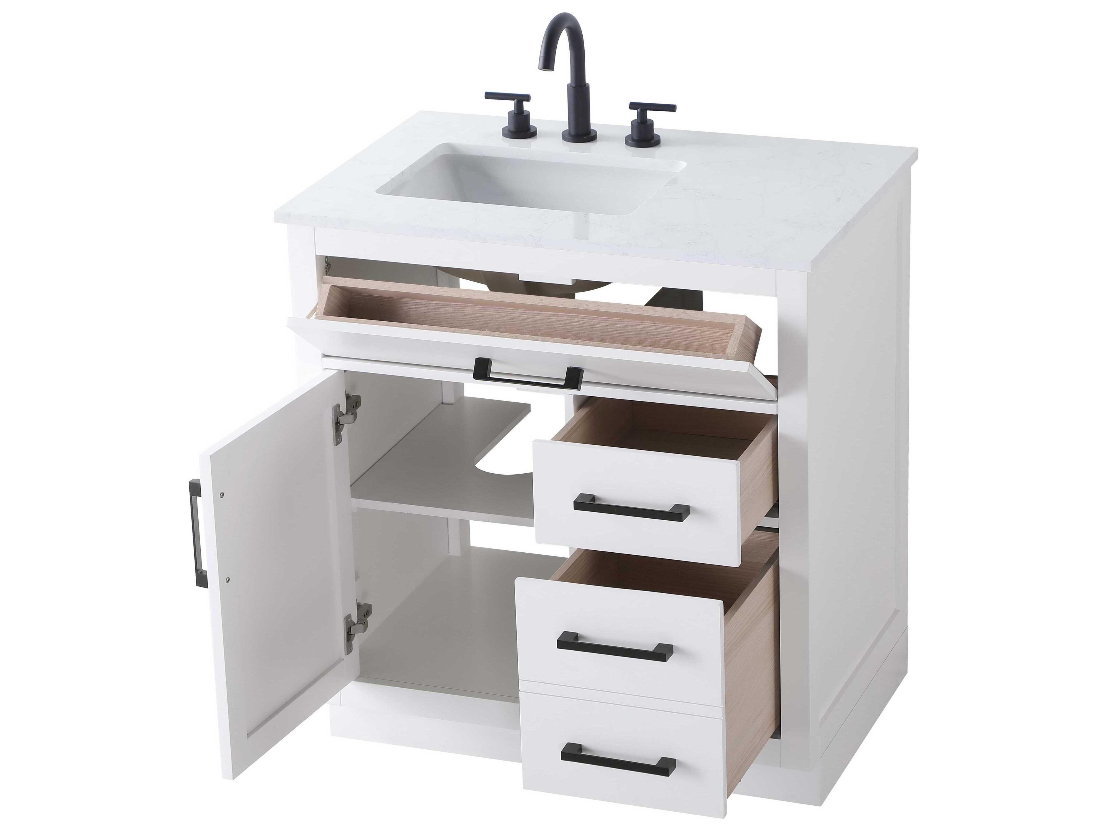 Elegant Lighting Alden White 32" Vanity