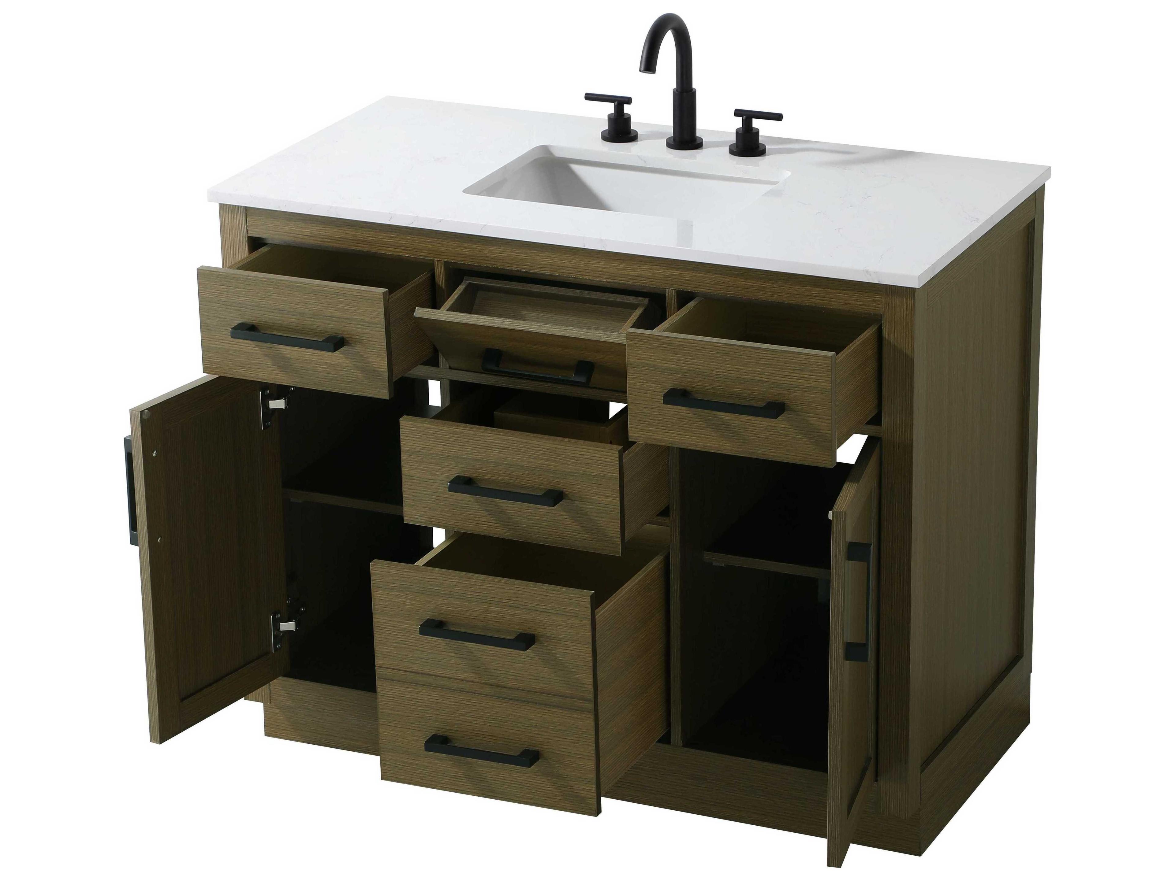 Elegant Lighting Alden Chestnut Brown 42" Vanity