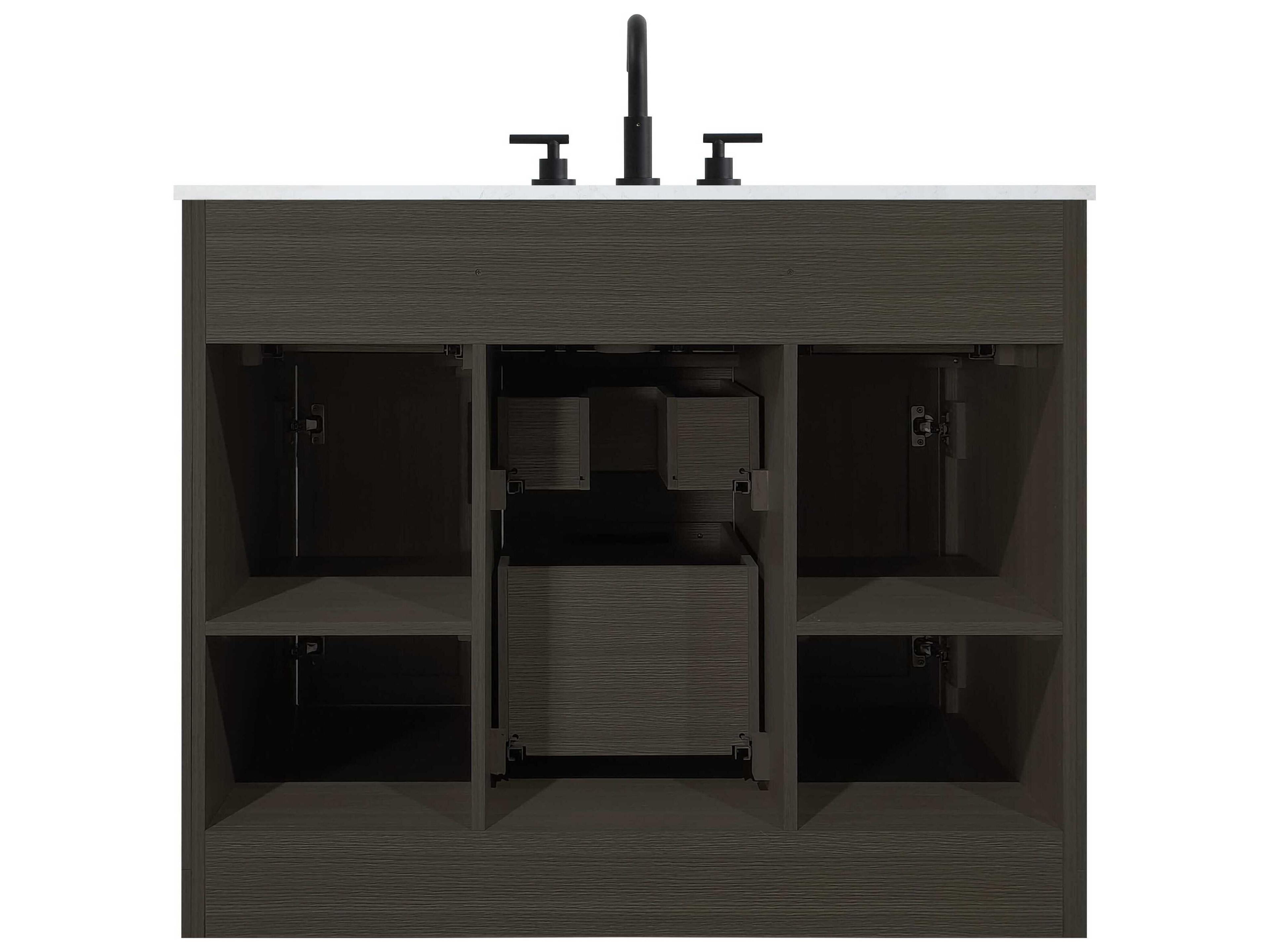 Elegant Lighting Alden Mocha Brown 42" Vanity