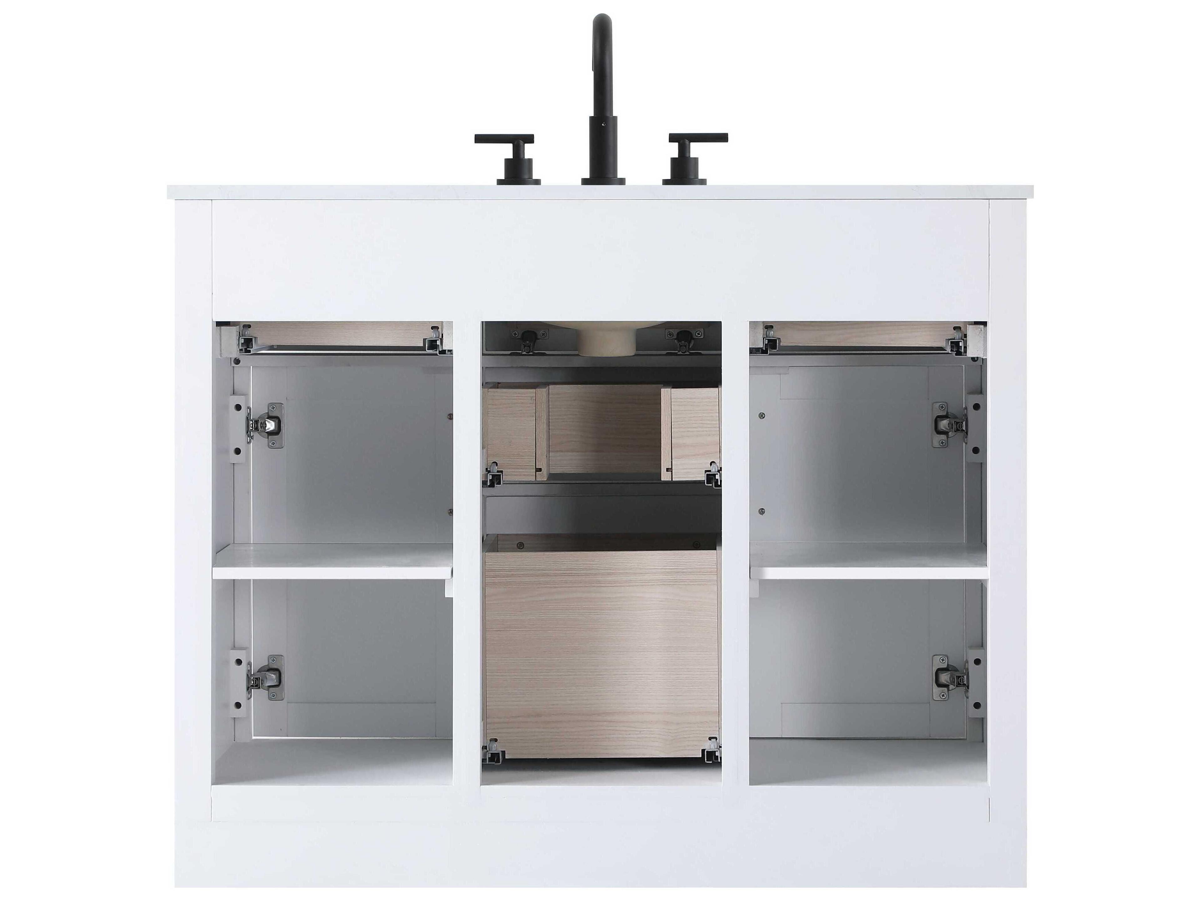 Elegant Lighting Alden White 42" Vanity