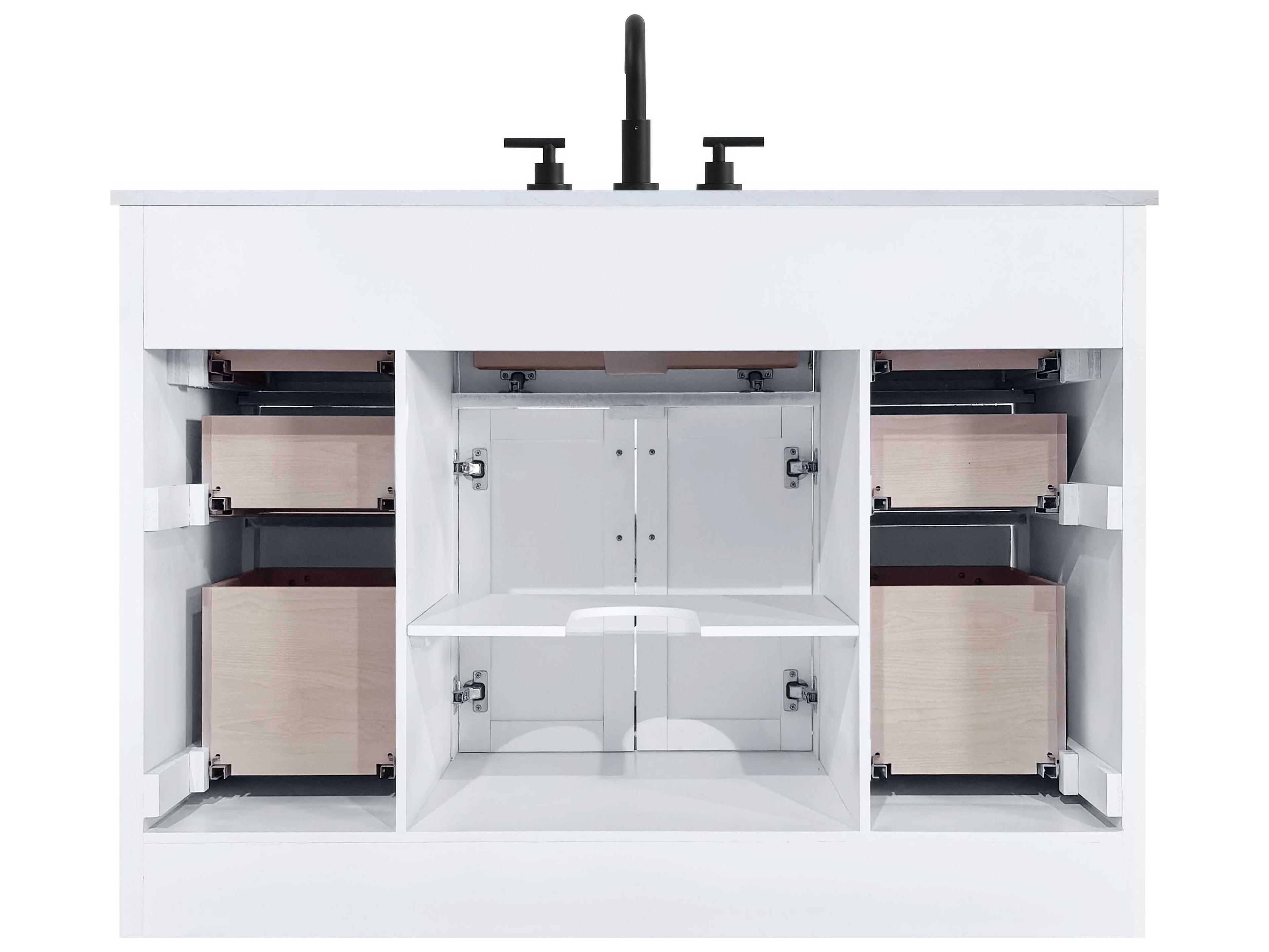 Elegant Lighting Alden White 48" Vanity