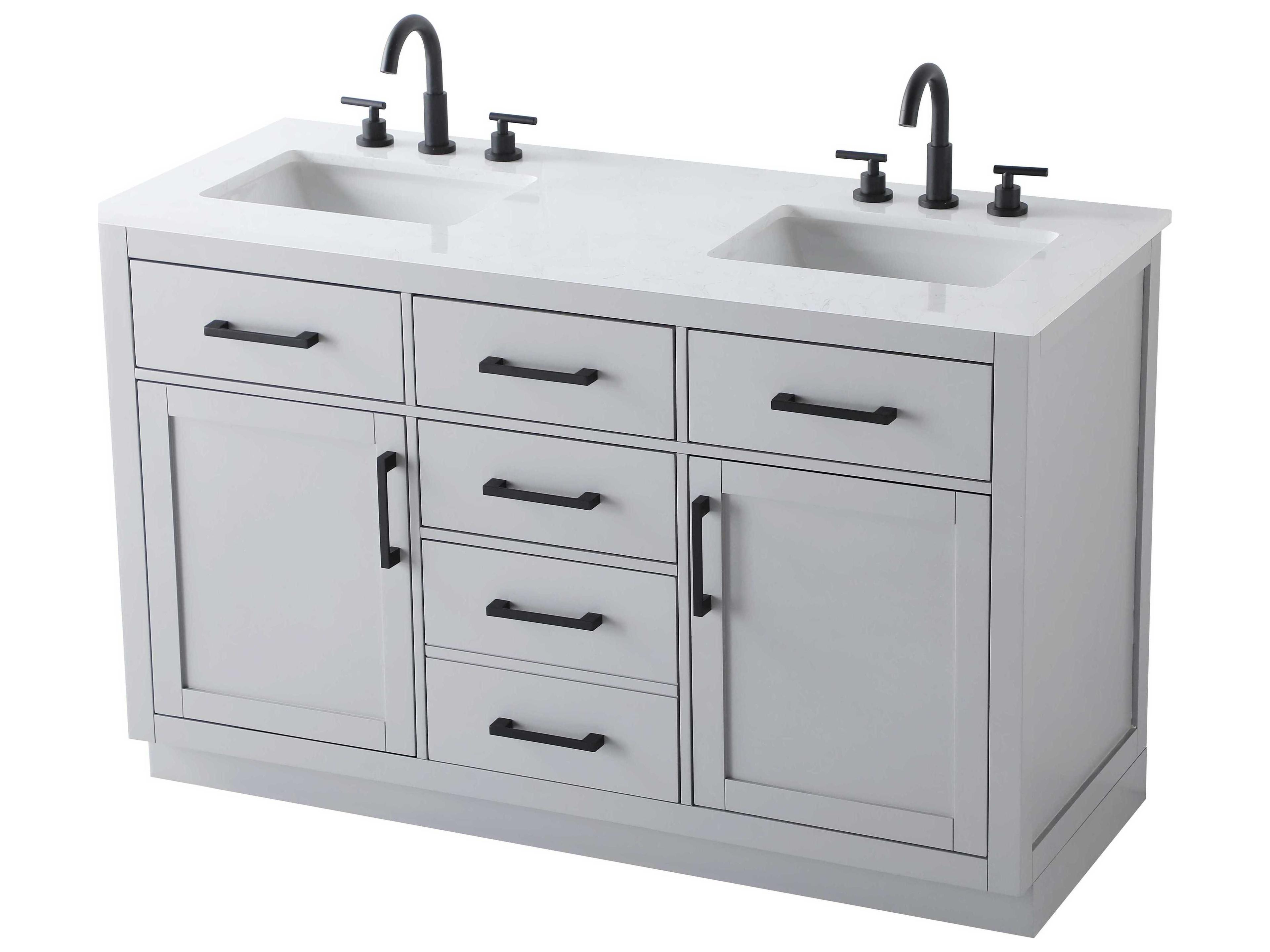 Elegant Lighting Alden Grey 54" Vanity