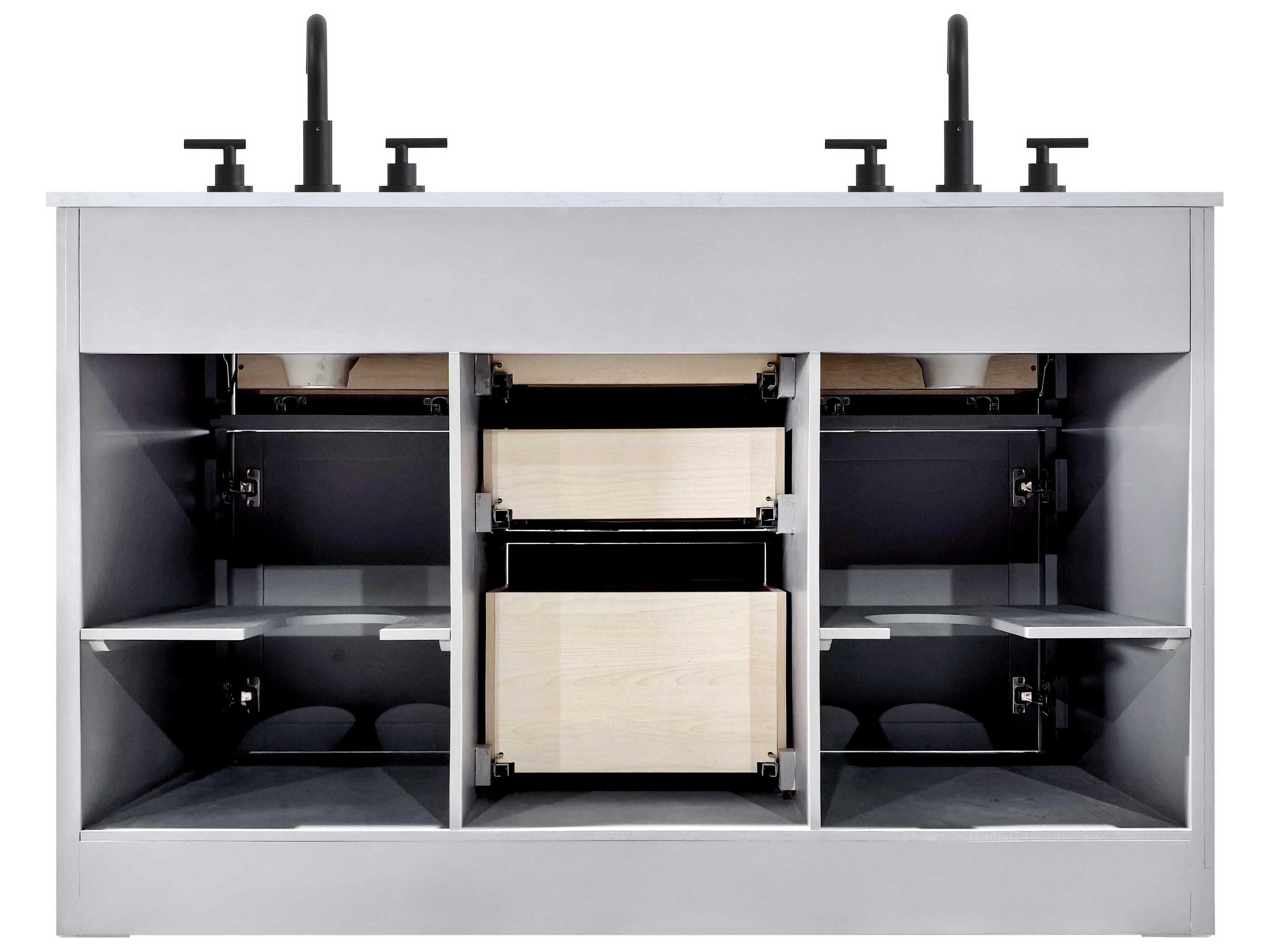 Elegant Lighting Alden Grey 54" Vanity