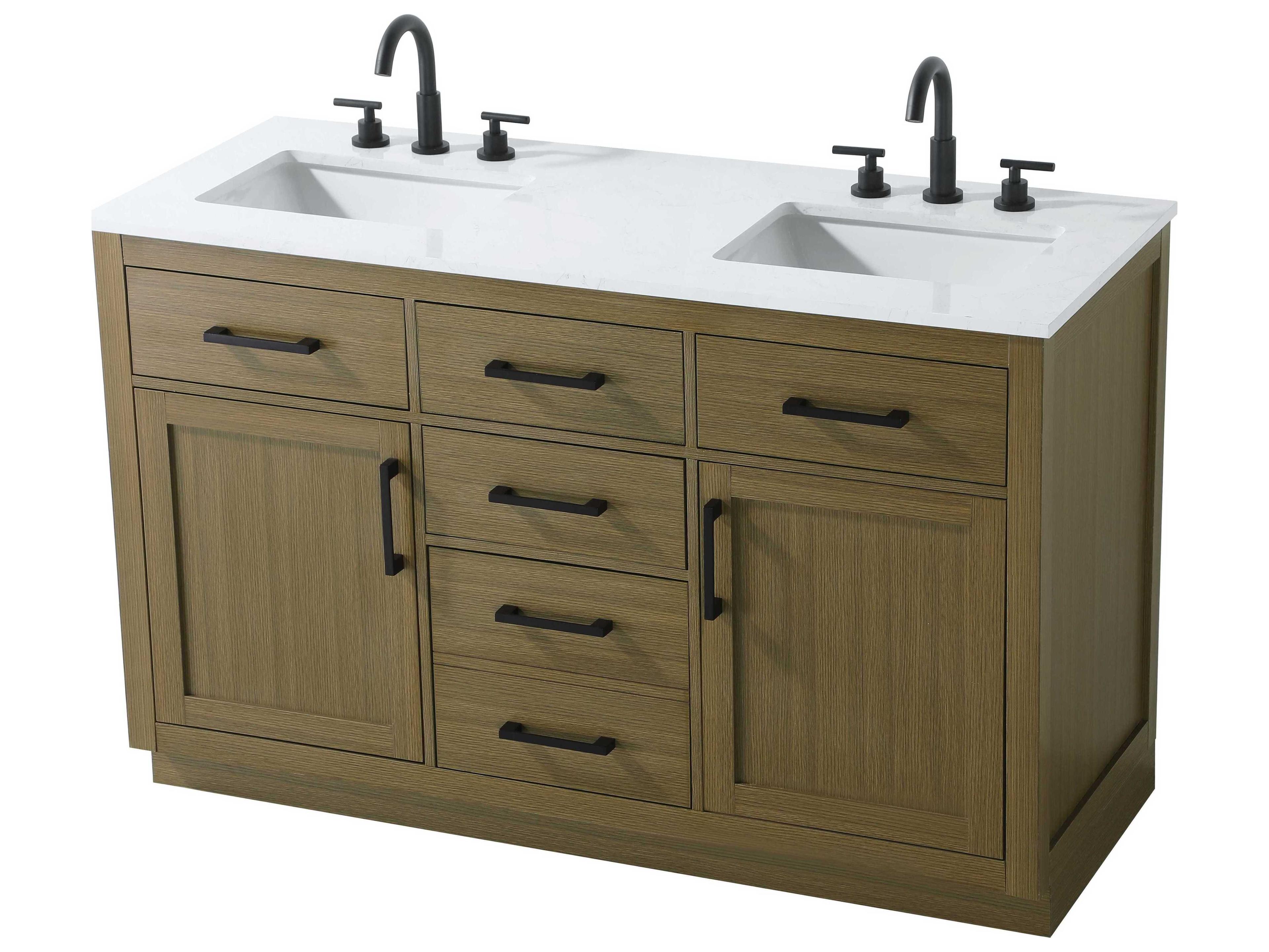 Elegant Lighting Alden Chestnut Brown 54" Vanity