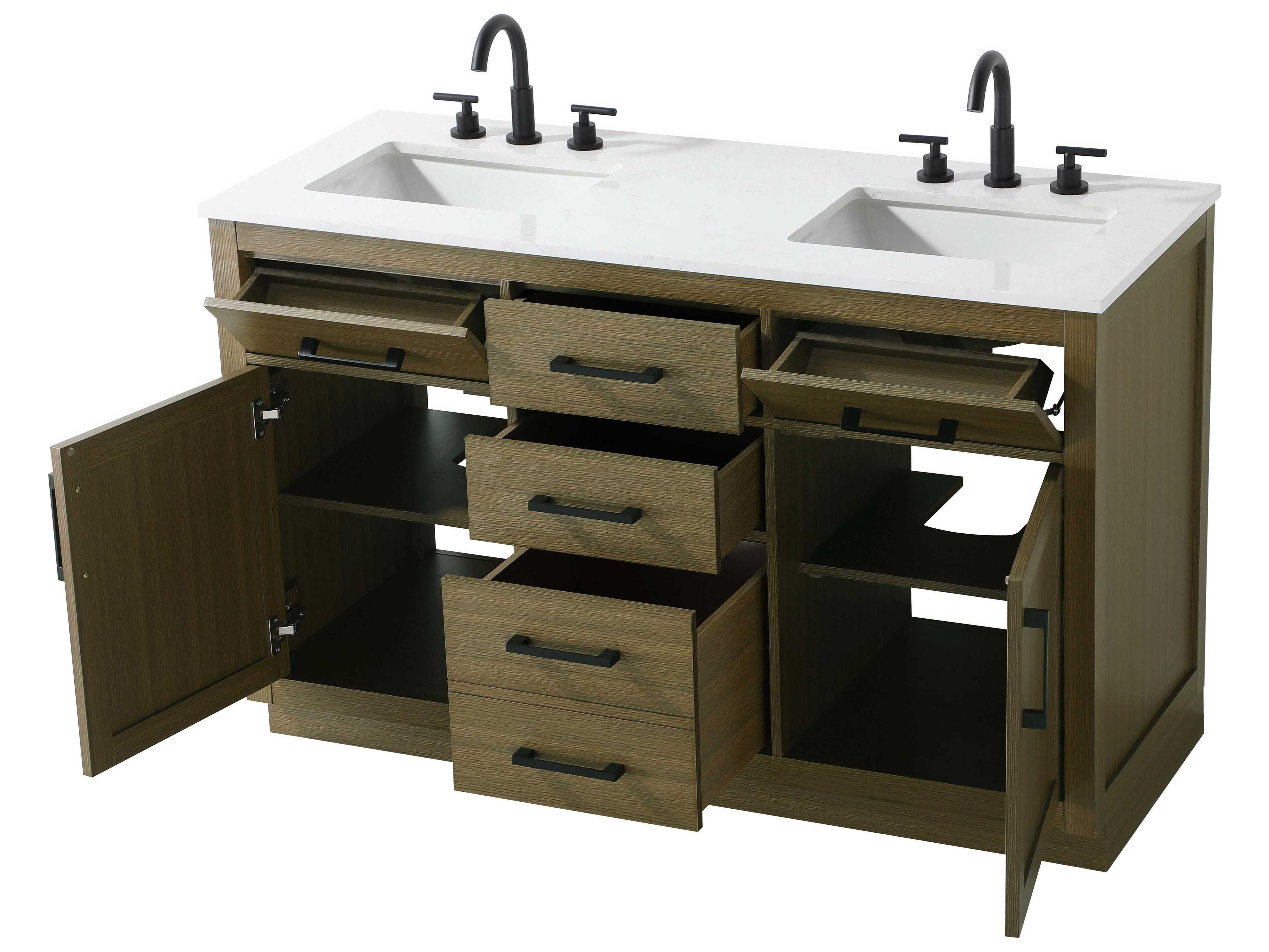 Elegant Lighting Alden Chestnut Brown 54" Vanity