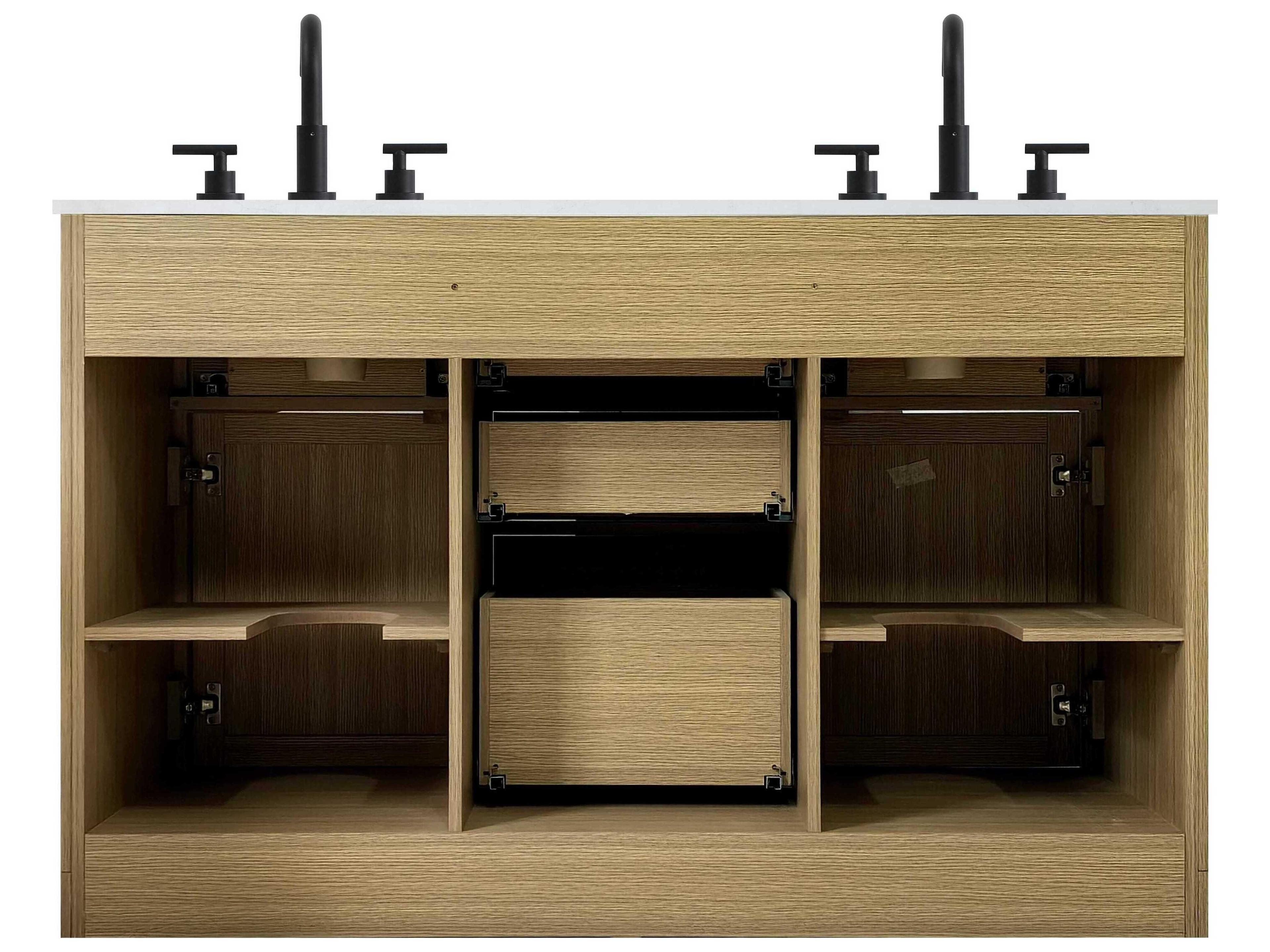 Elegant Lighting Alden Honey Brown 54" Vanity