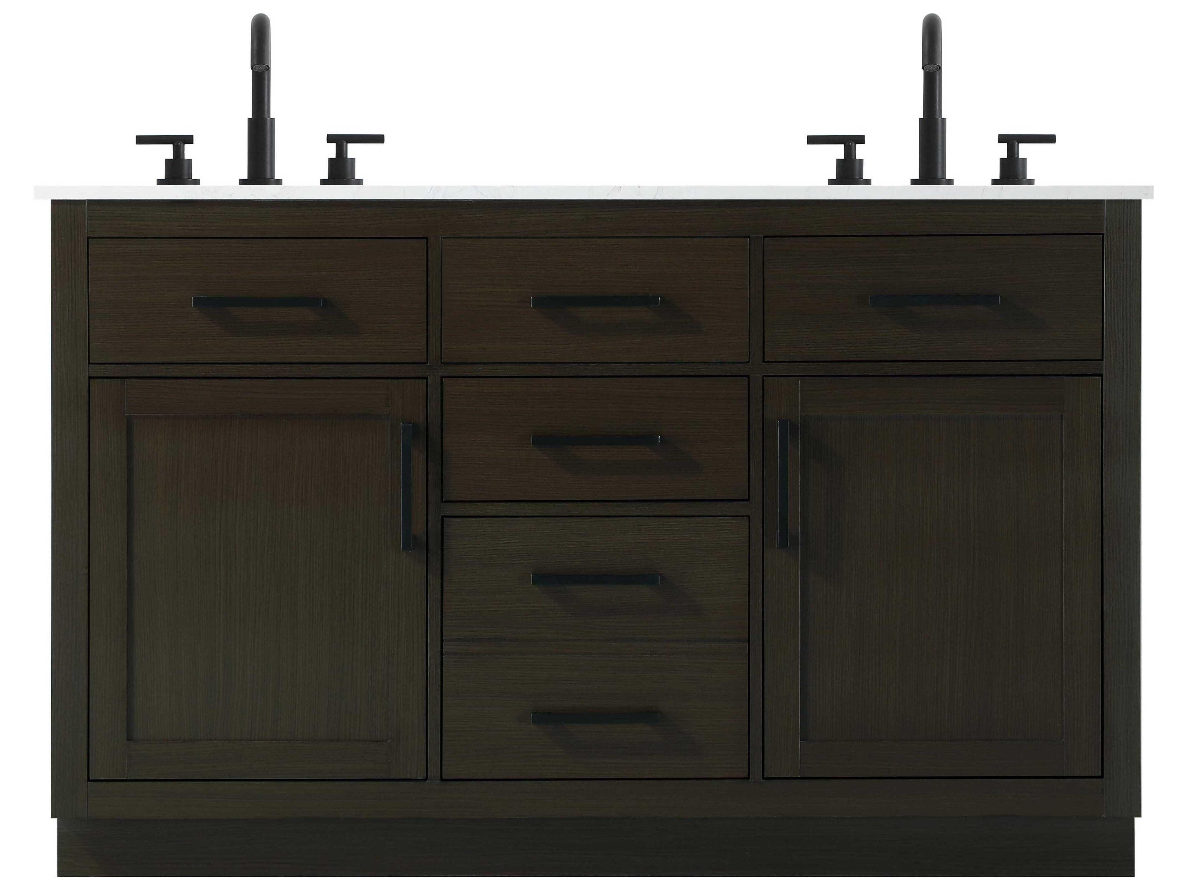 Elegant Lighting Alden Mocha Brown 54" Vanity