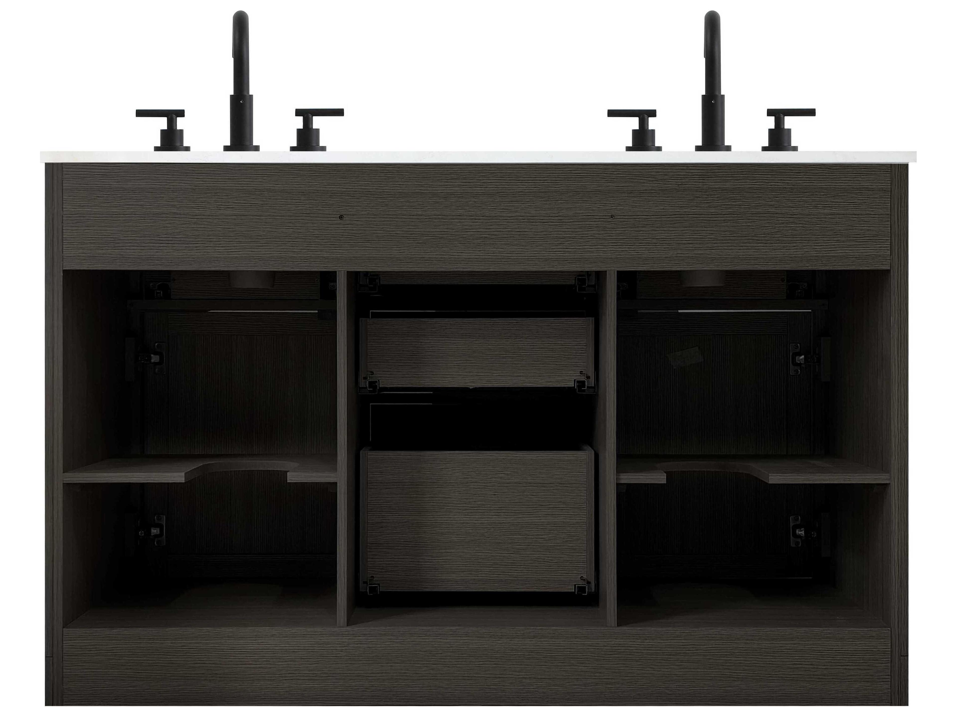 Elegant Lighting Alden Mocha Brown 54" Vanity