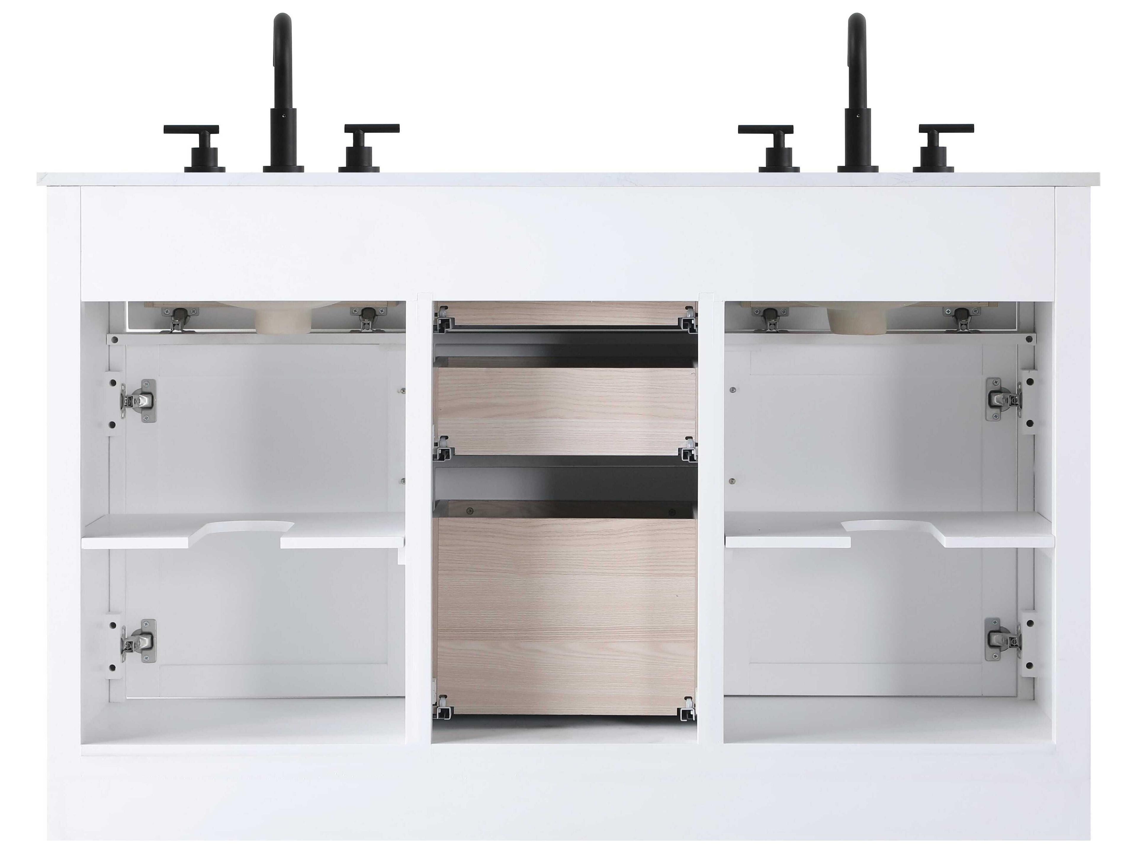 Elegant Lighting Alden White 54" Vanity