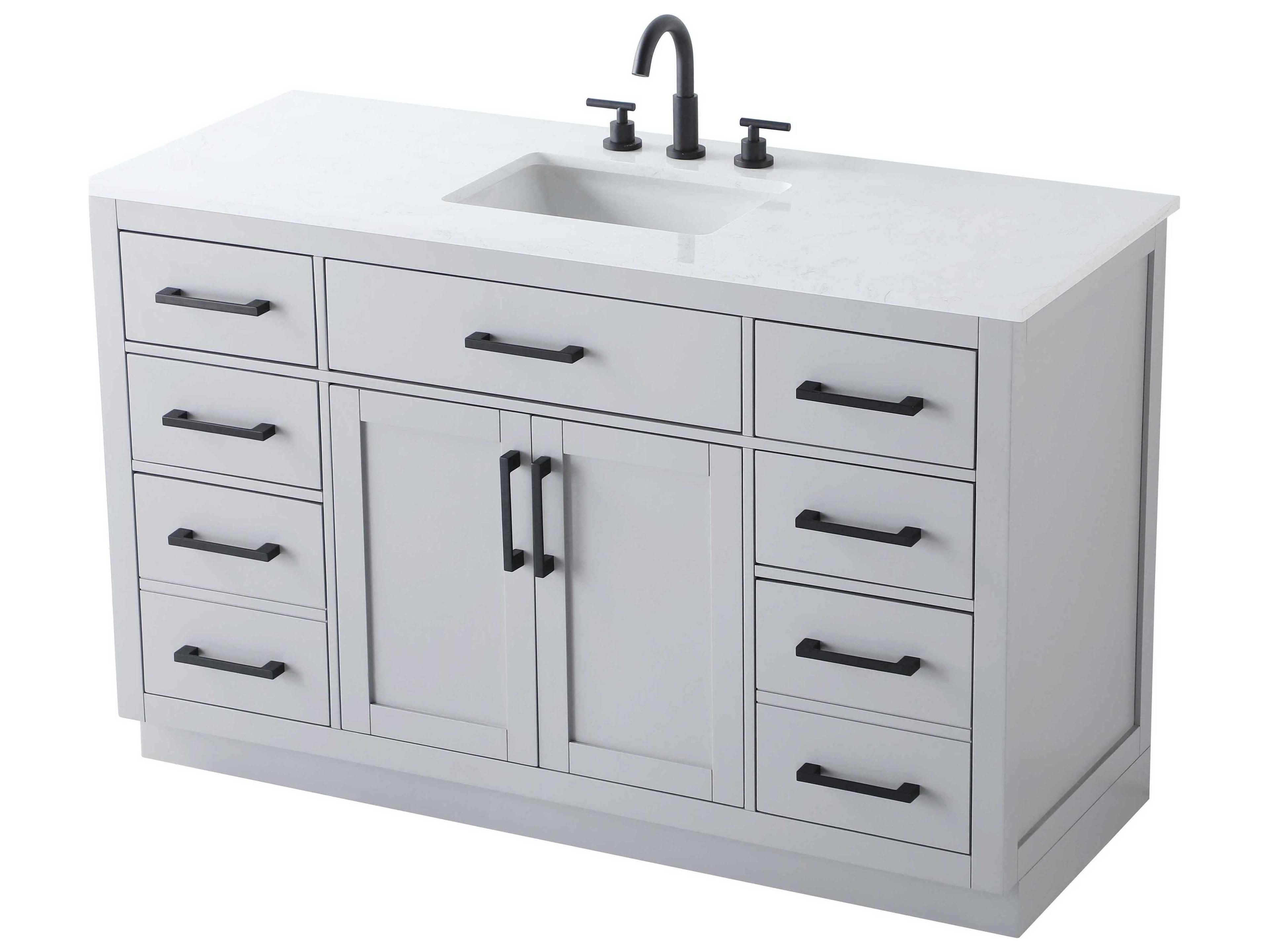 Elegant Lighting Alden Grey 54" Vanity