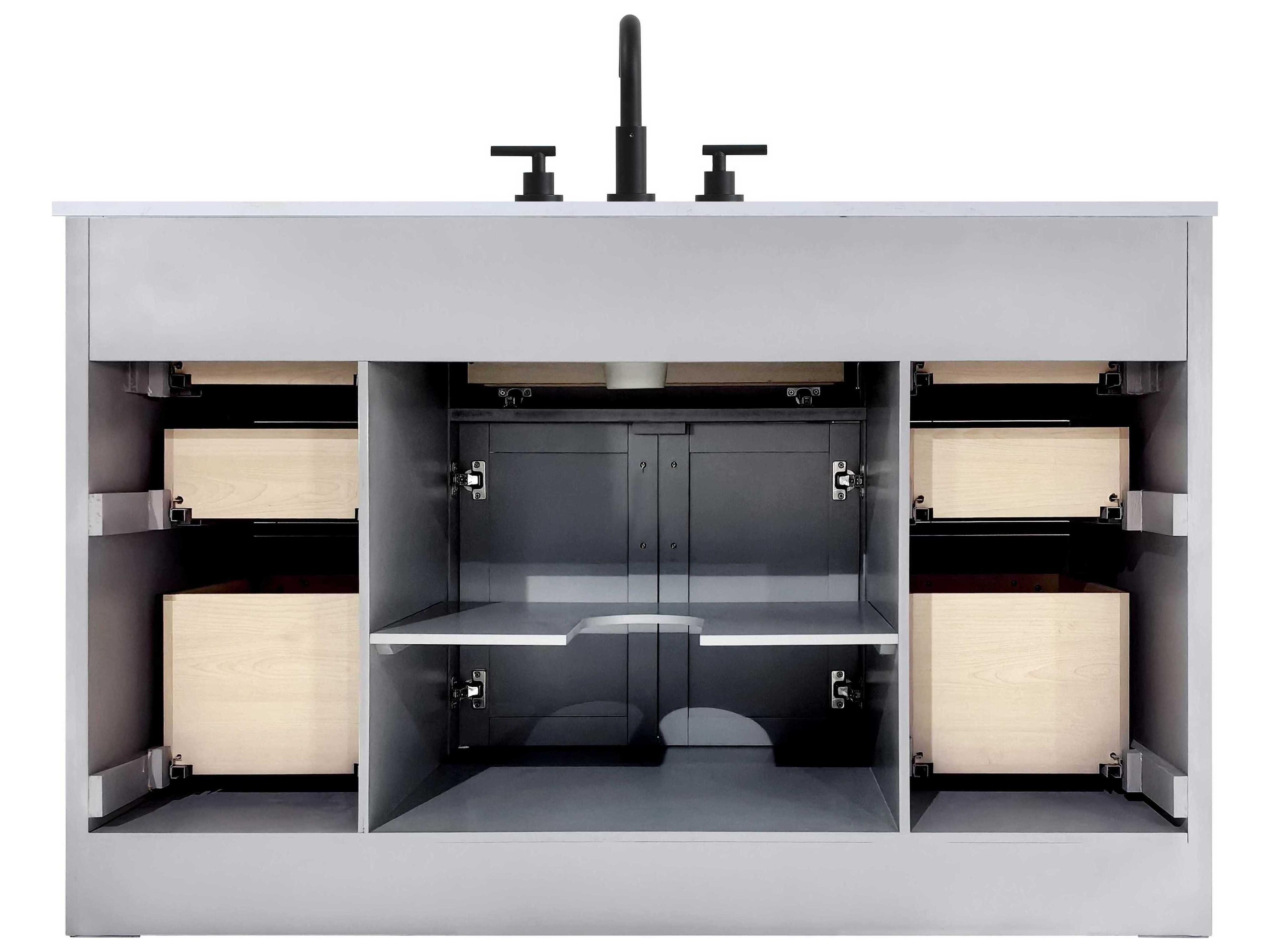 Elegant Lighting Alden Grey 54" Vanity