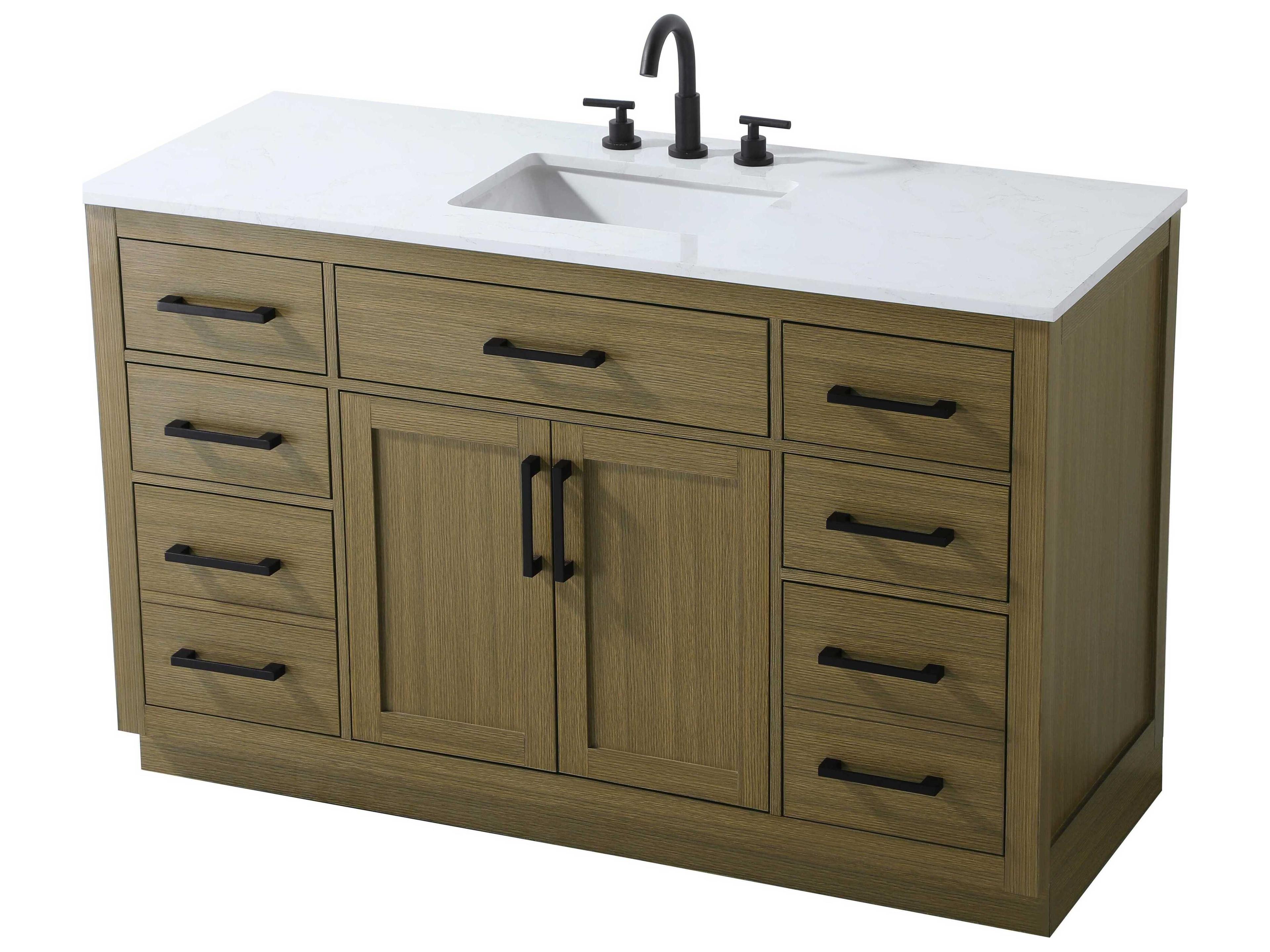 Elegant Lighting Alden Chestnut Brown 54" Vanity