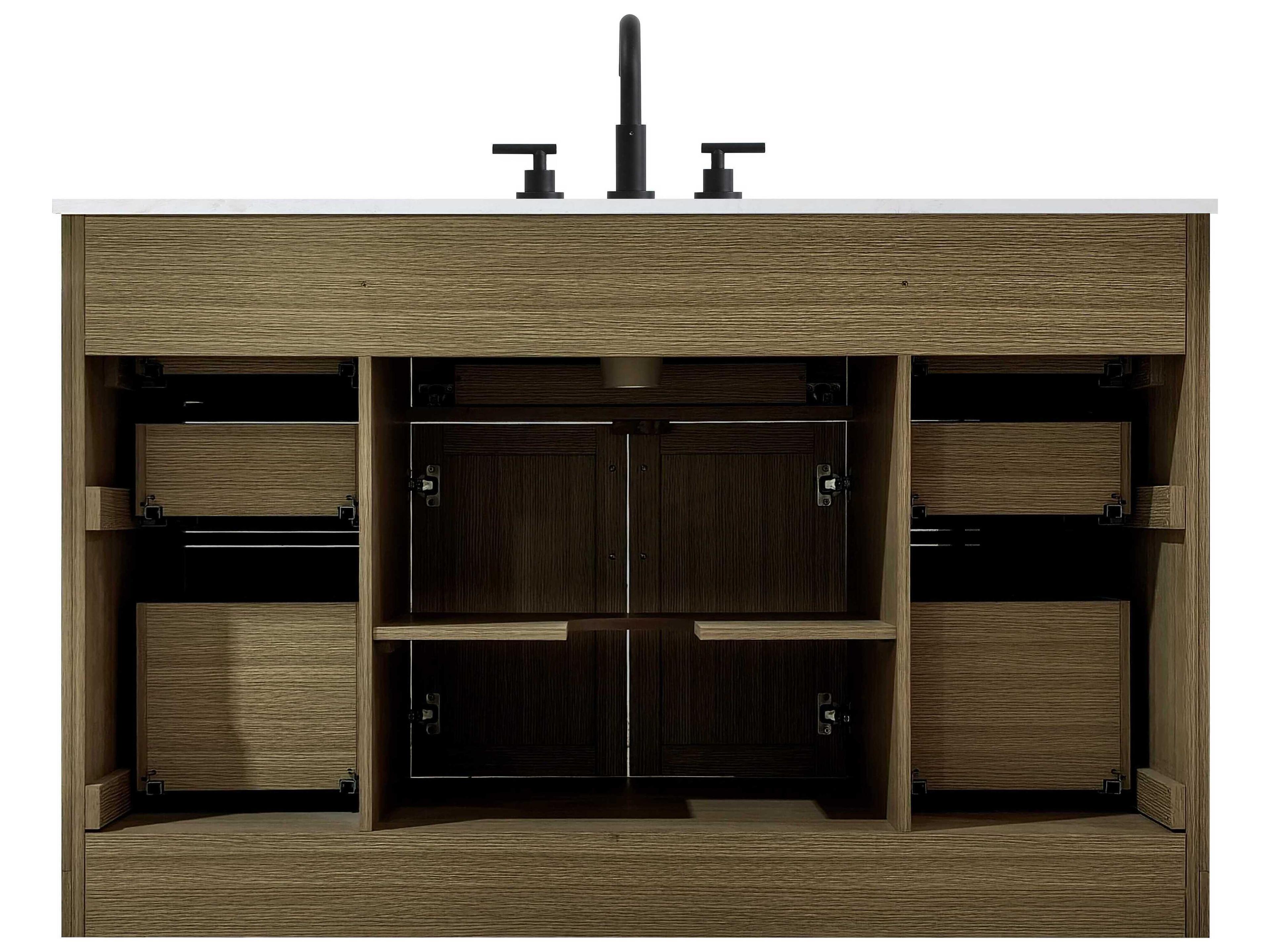 Elegant Lighting Alden Chestnut Brown 54" Vanity