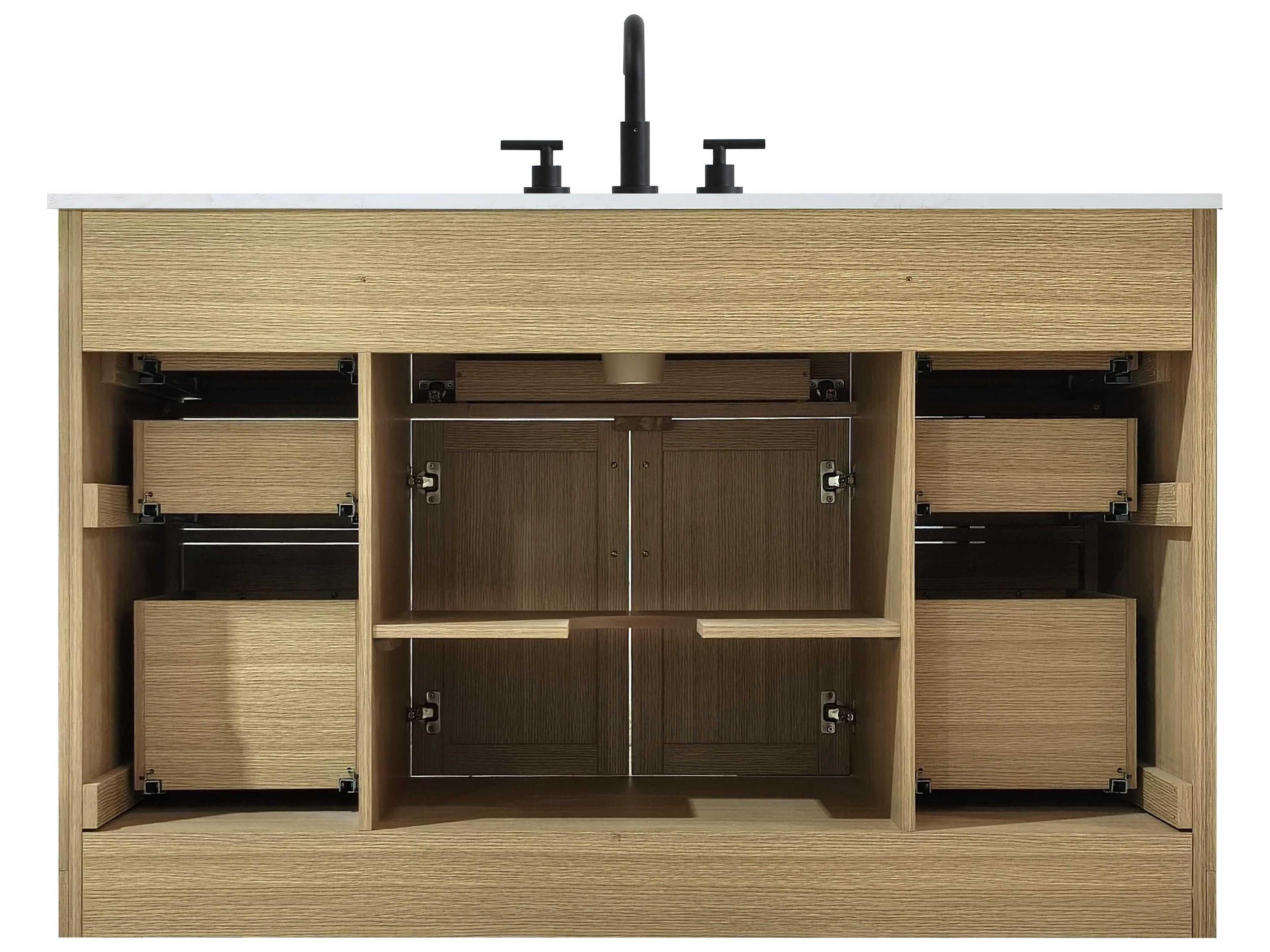 Elegant Lighting Alden Honey Brown 54" Vanity