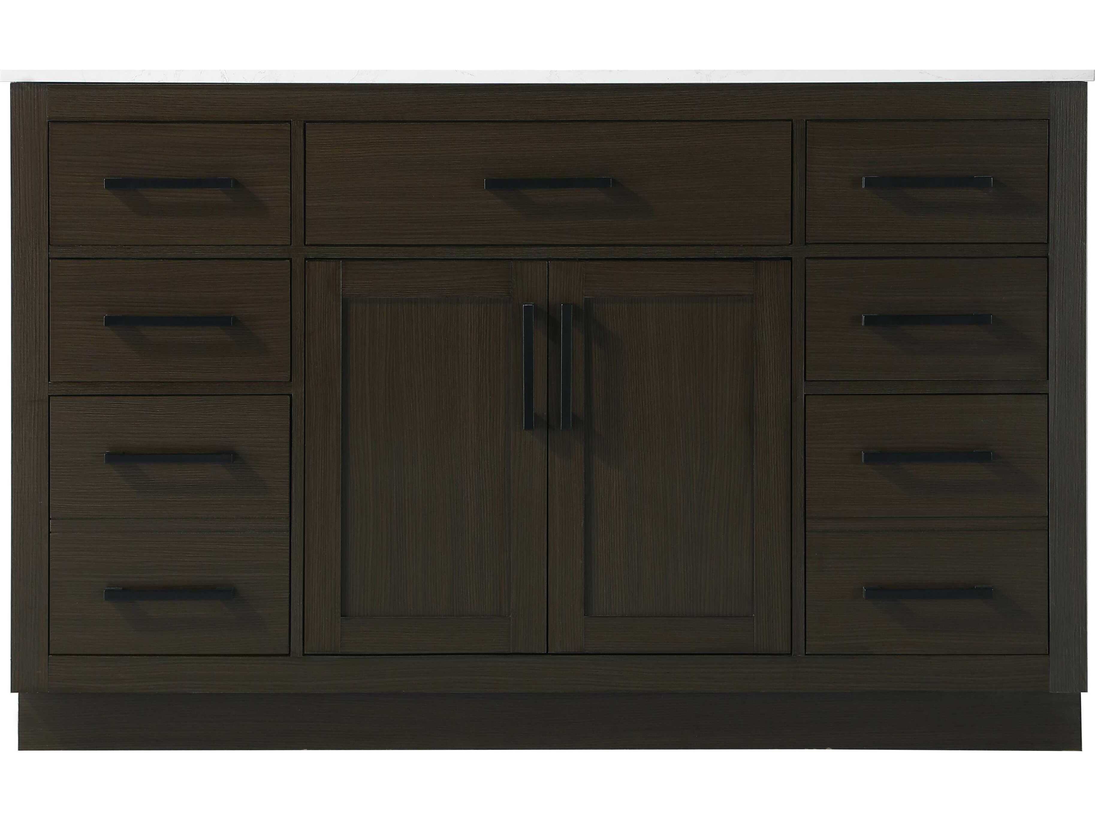 Elegant Lighting Alden Mocha Brown 54" Vanity