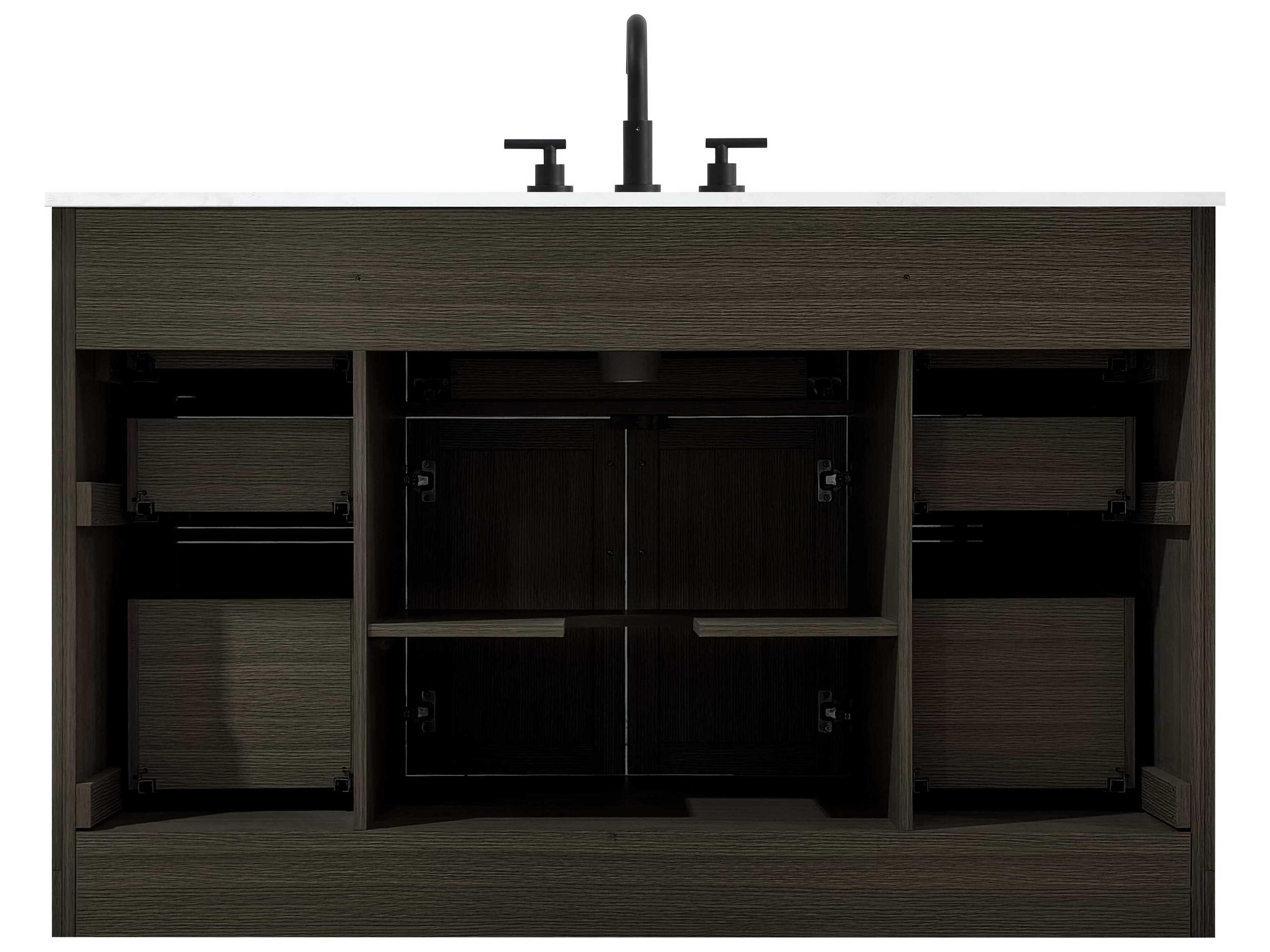 Elegant Lighting Alden Mocha Brown 54" Vanity