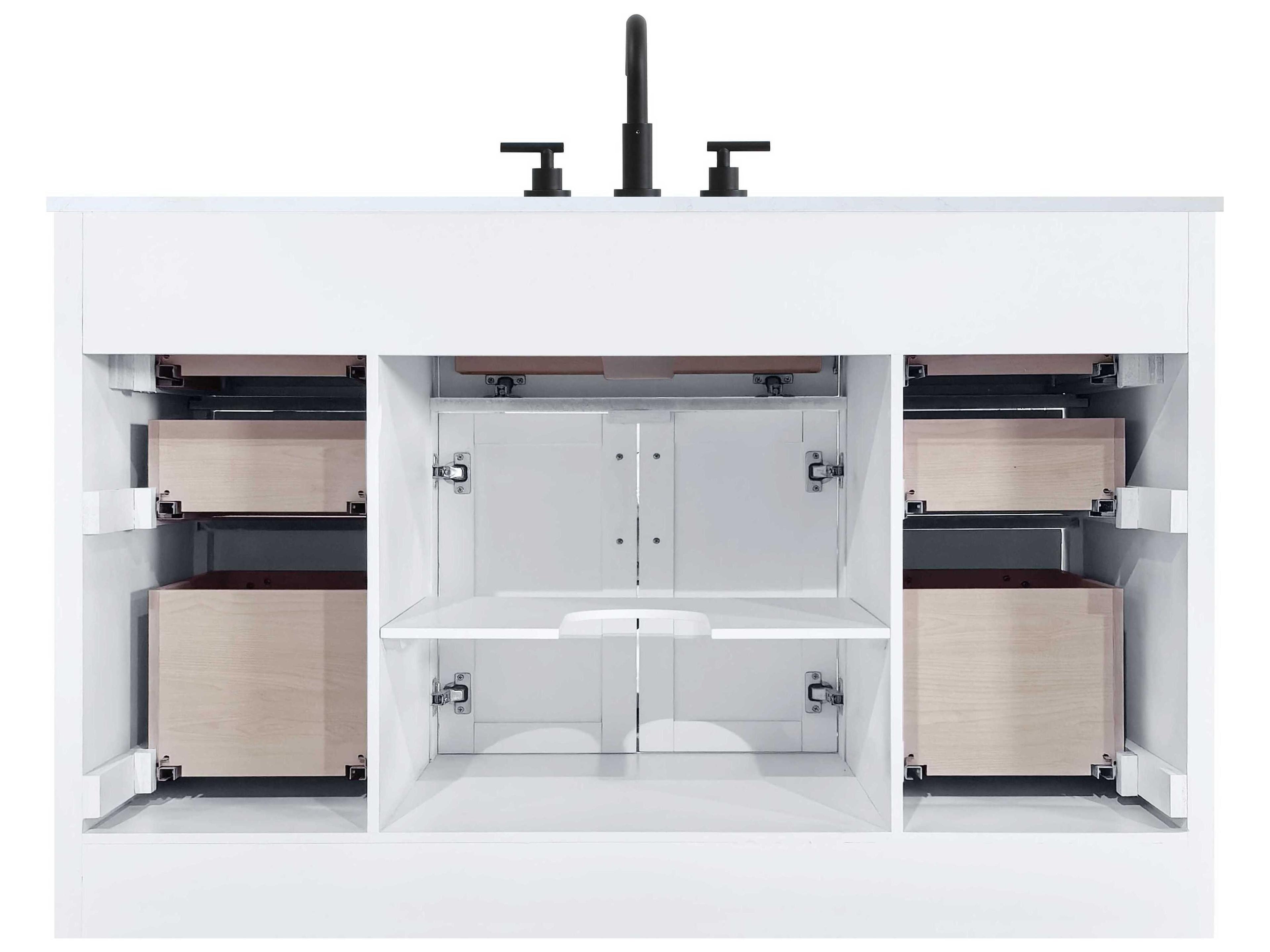 Elegant Lighting Alden White 54" Vanity