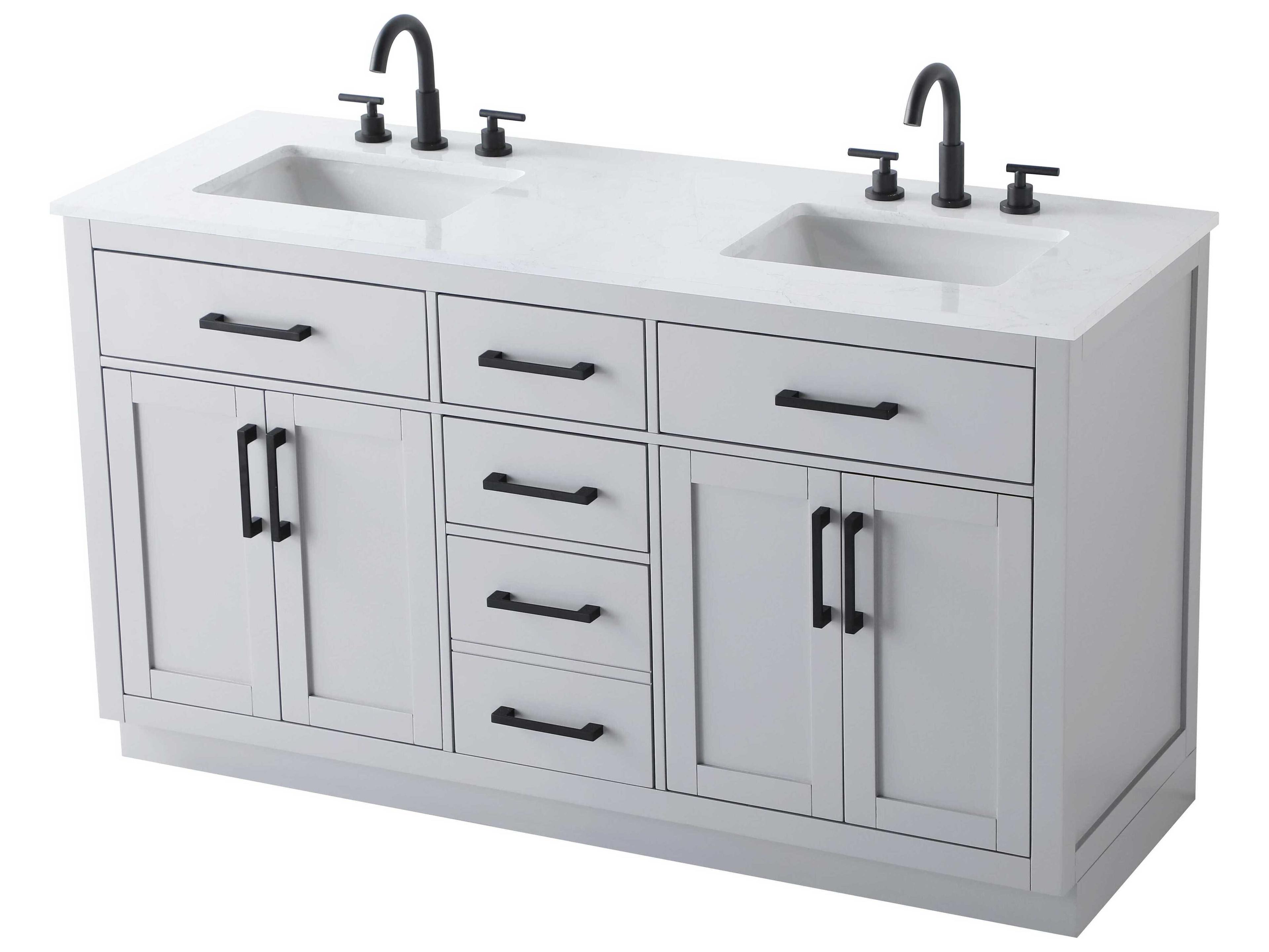 Elegant Lighting Alden Grey 60" Vanity