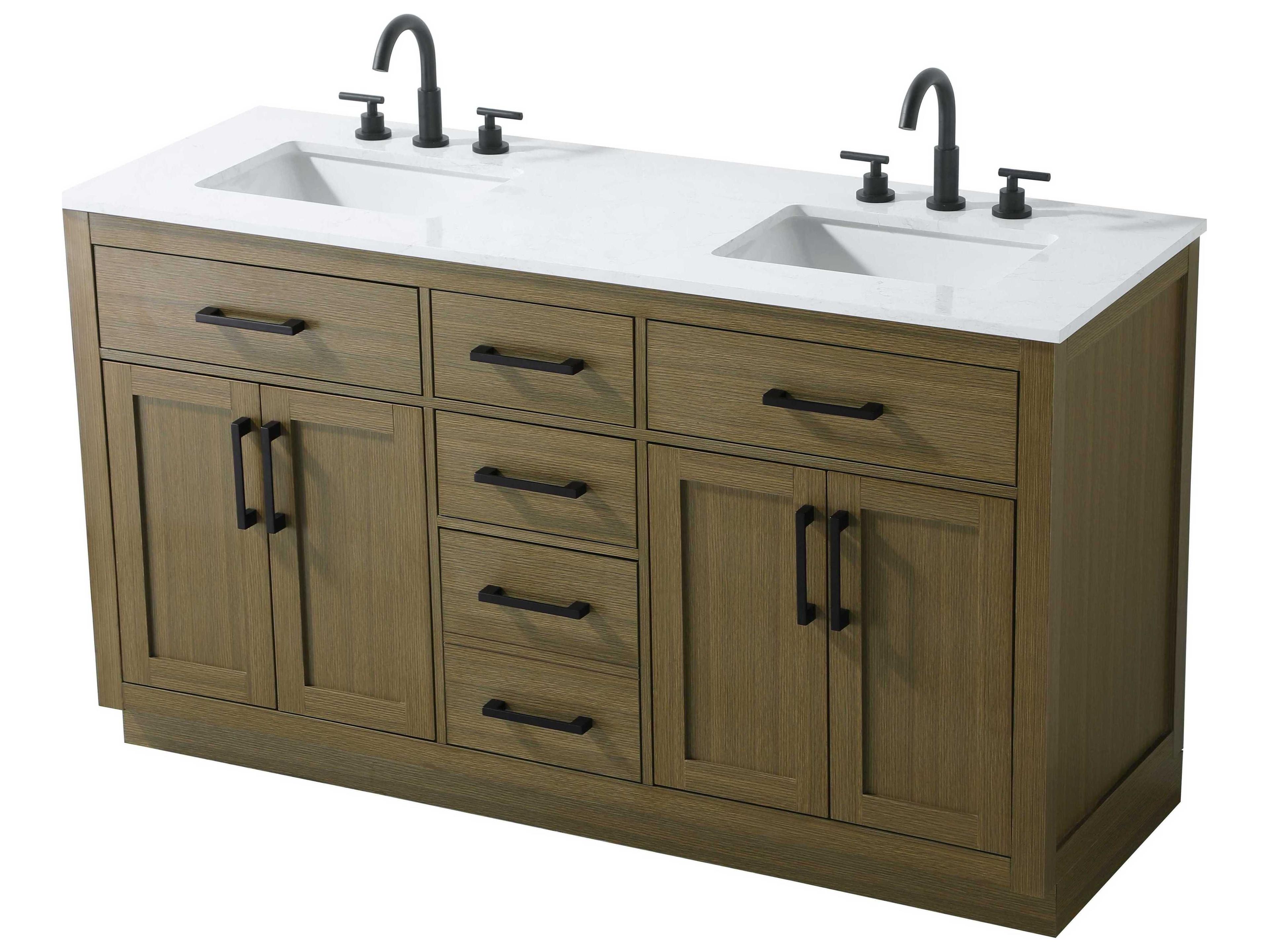 Elegant Lighting Alden Chestnut Brown 60" Vanity