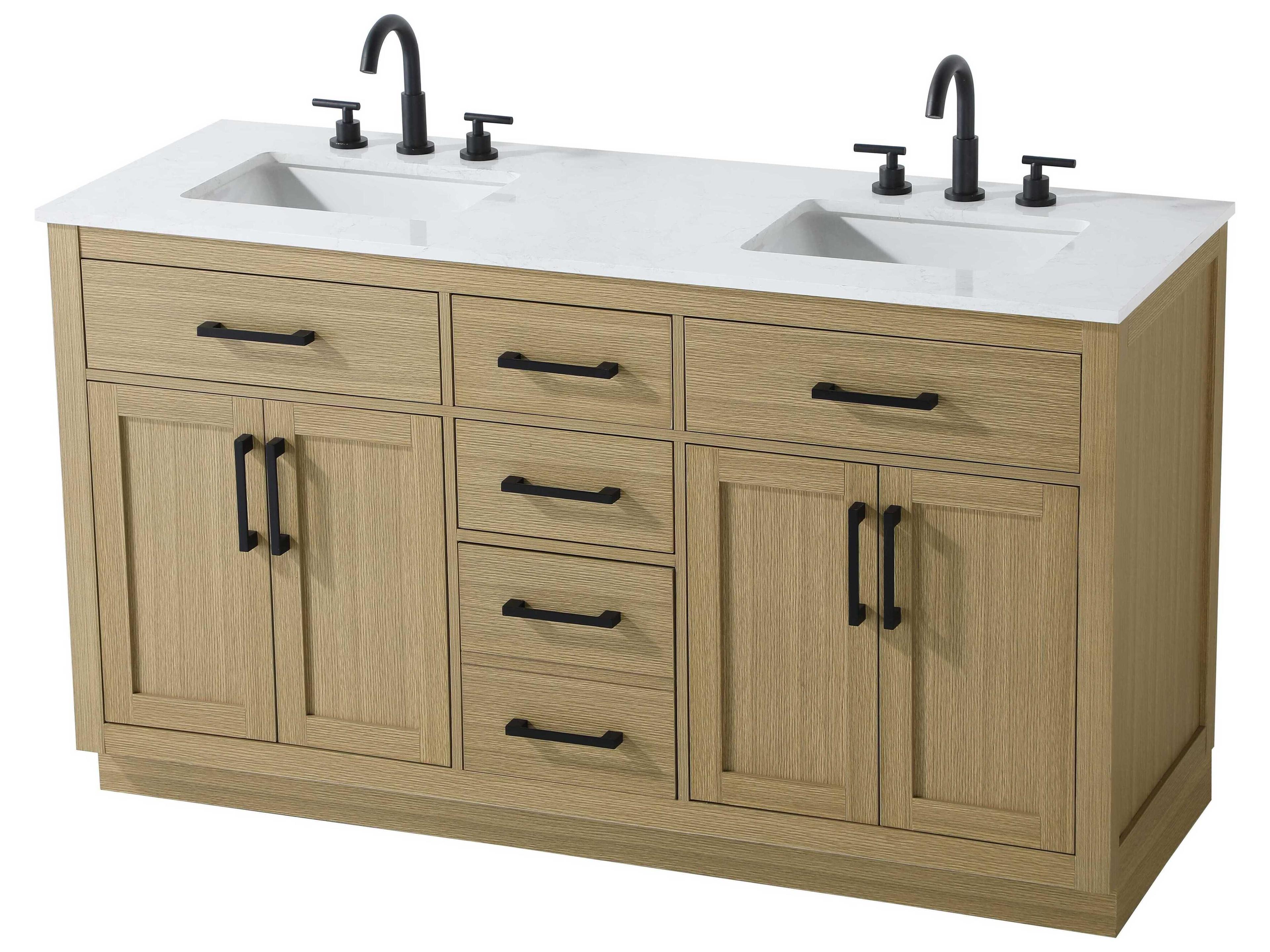 Elegant Lighting Alden Honey Brown 60" Vanity