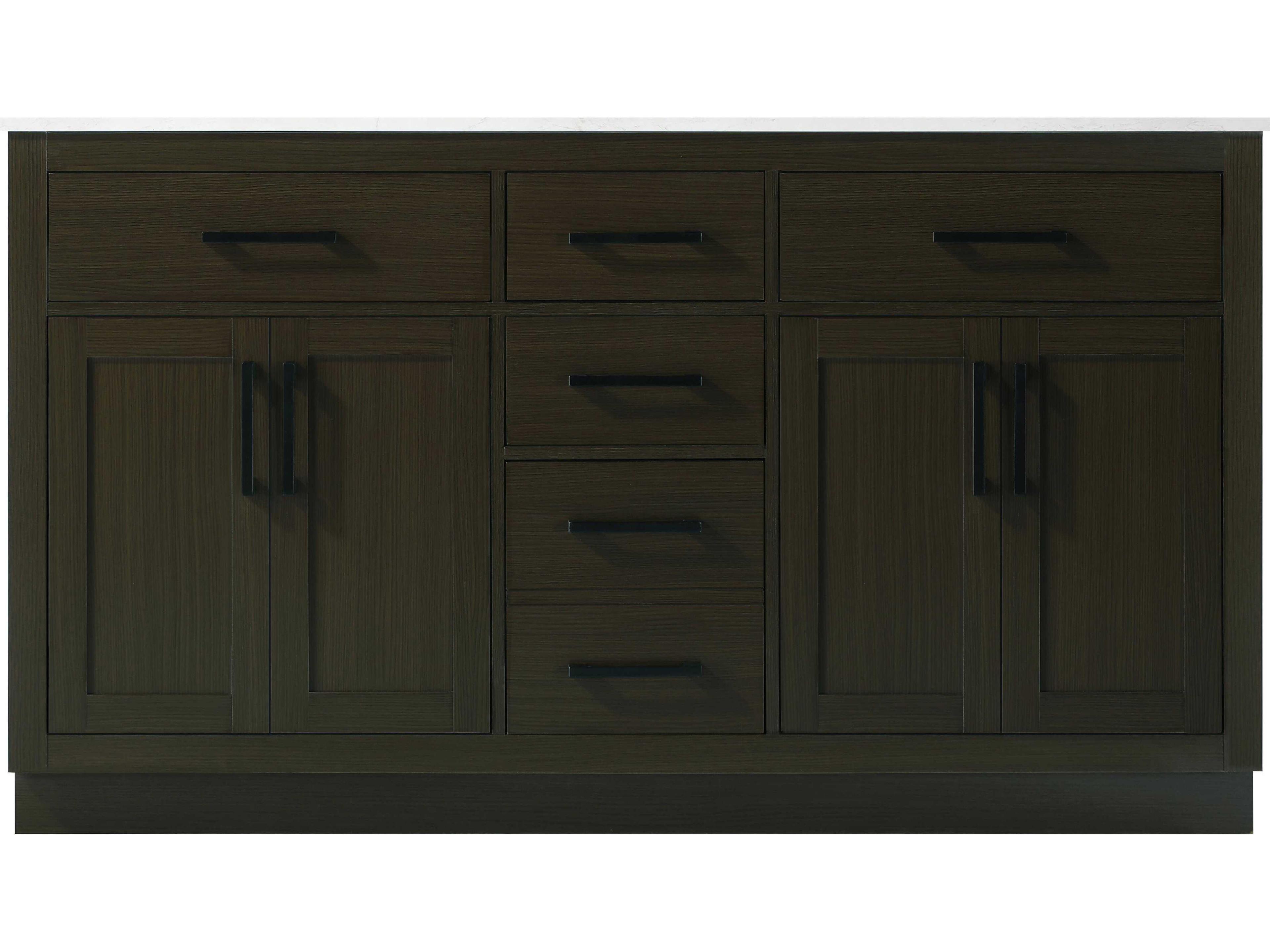 Elegant Lighting Alden Mocha Brown 60" Vanity