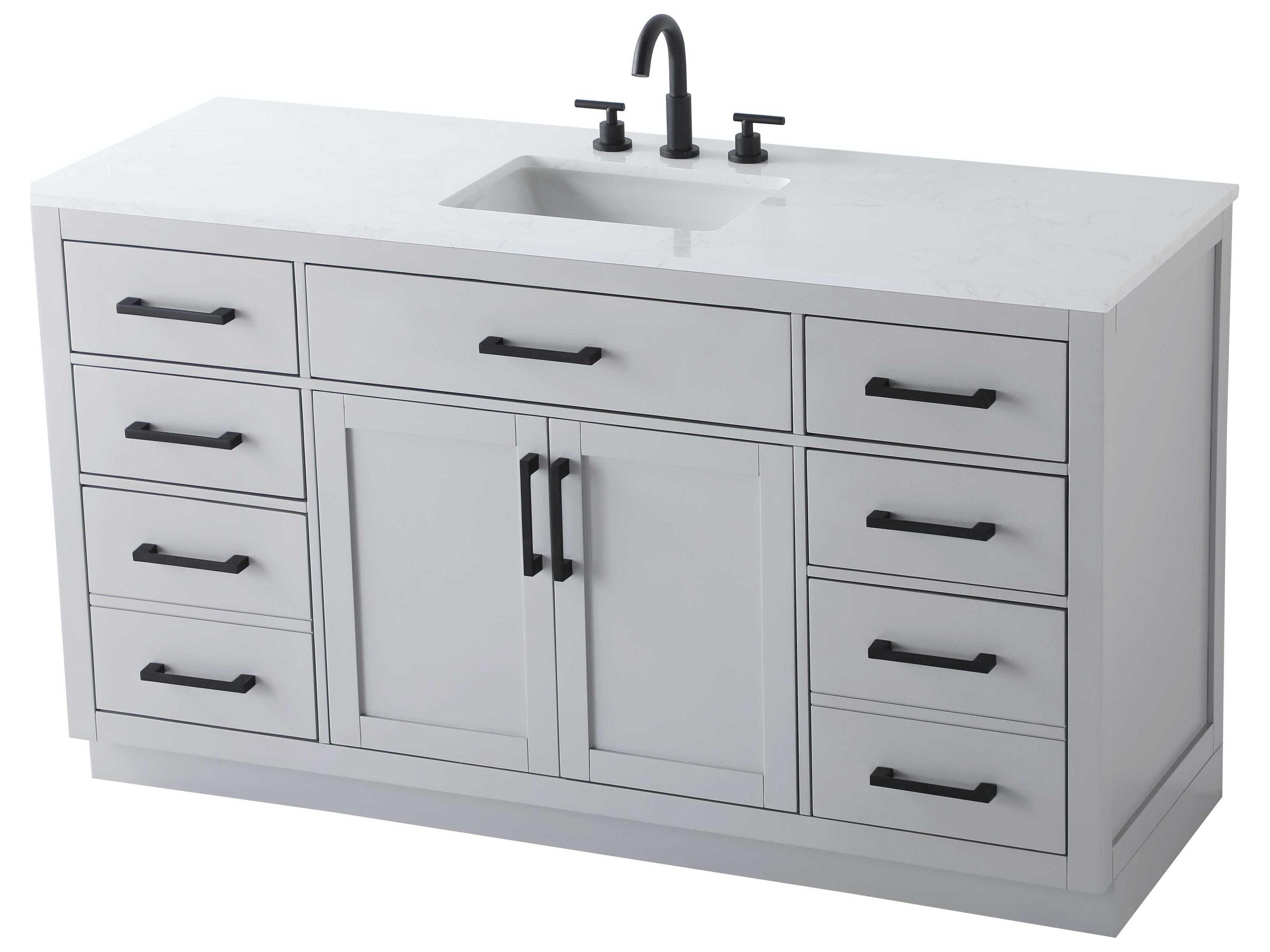 Elegant Lighting Alden Grey 60" Vanity
