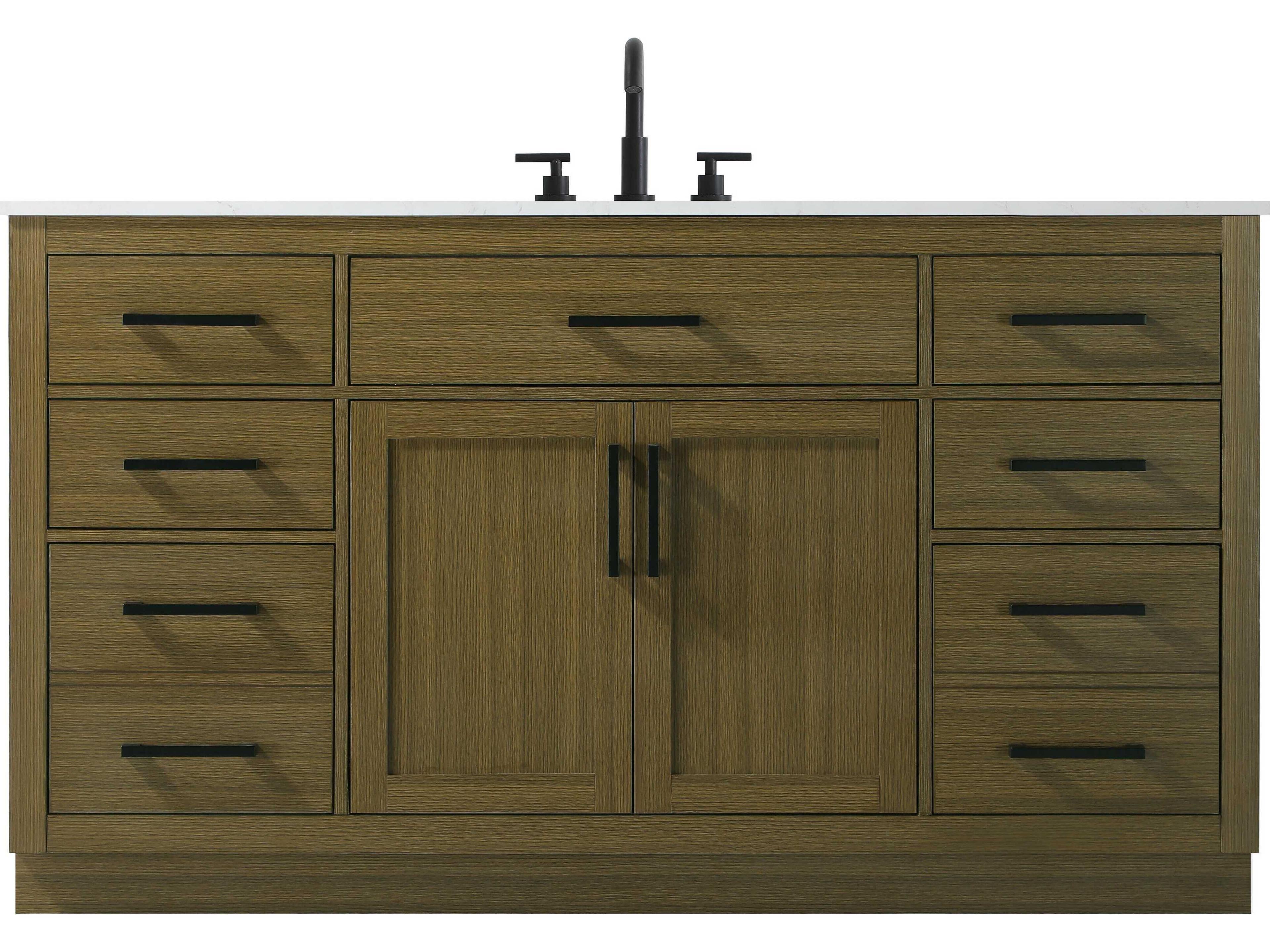 Elegant Lighting Alden Chestnut Brown 60" Vanity