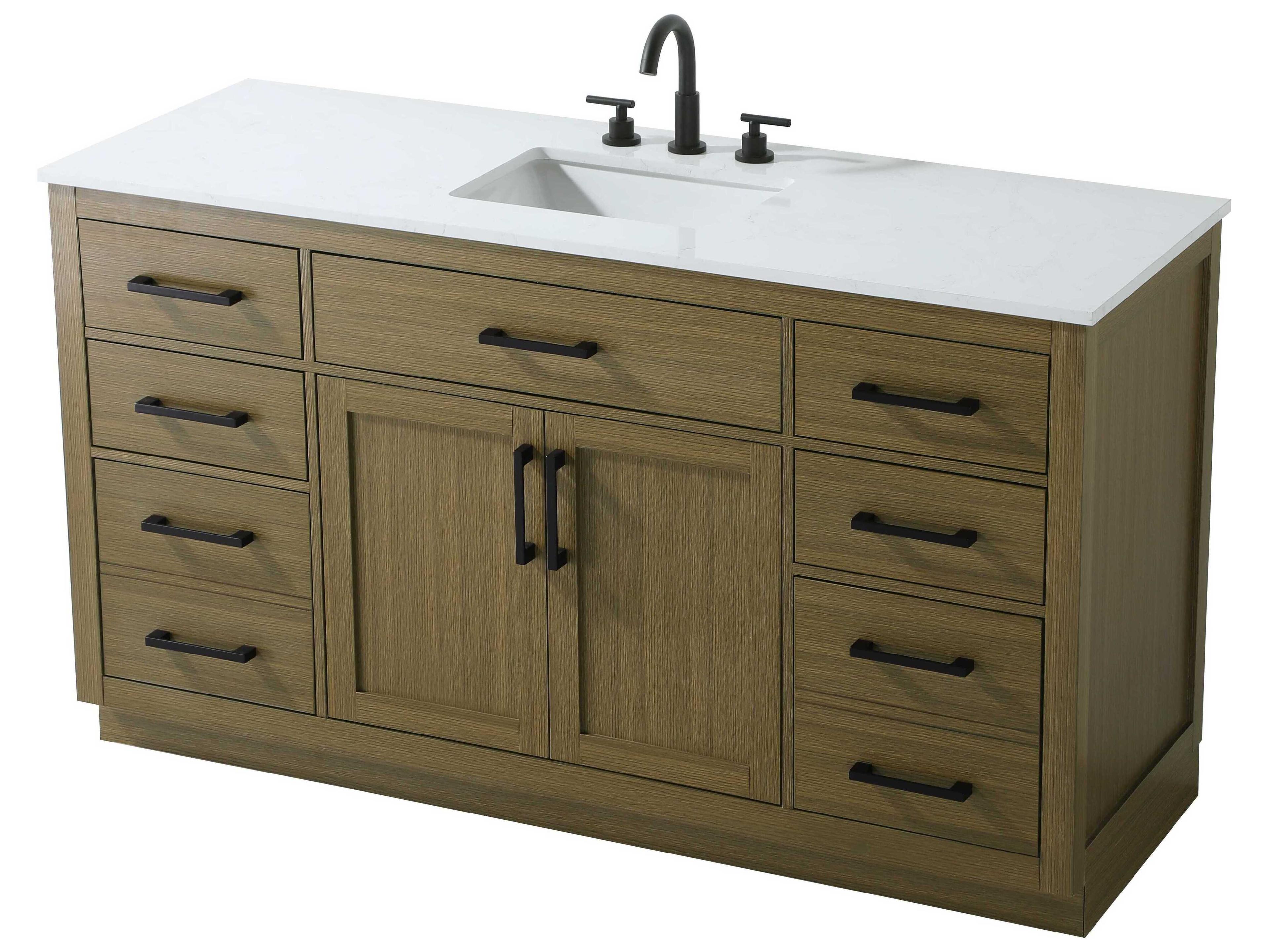 Elegant Lighting Alden Chestnut Brown 60" Vanity