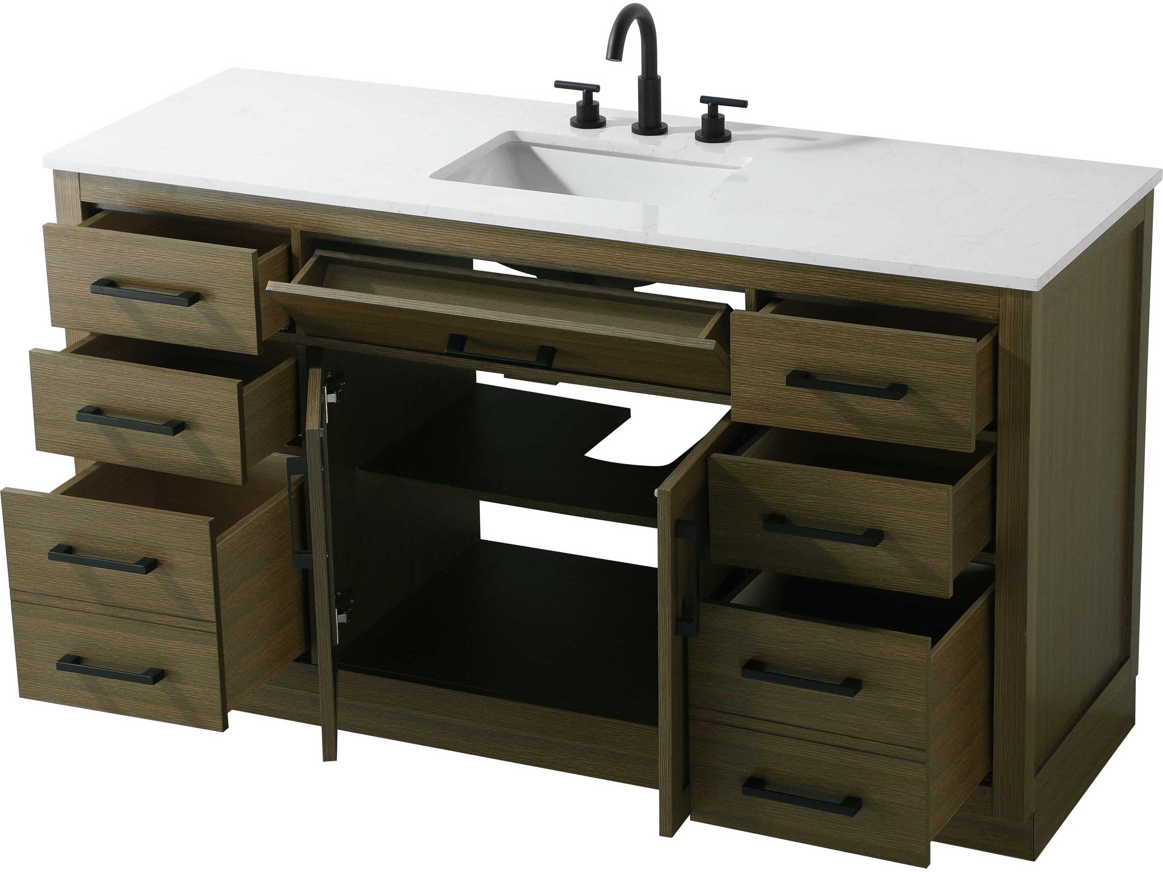 Elegant Lighting Alden Chestnut Brown 60" Vanity