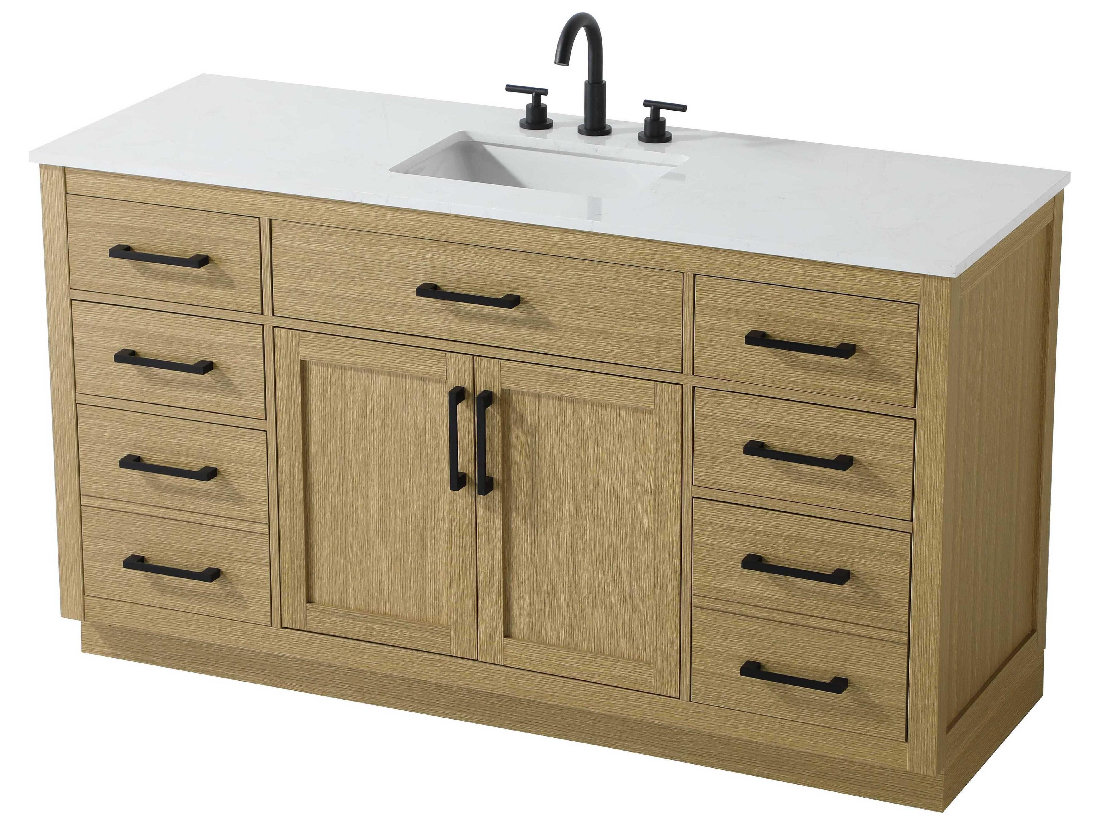 Elegant Lighting Alden Honey Brown 60" Vanity