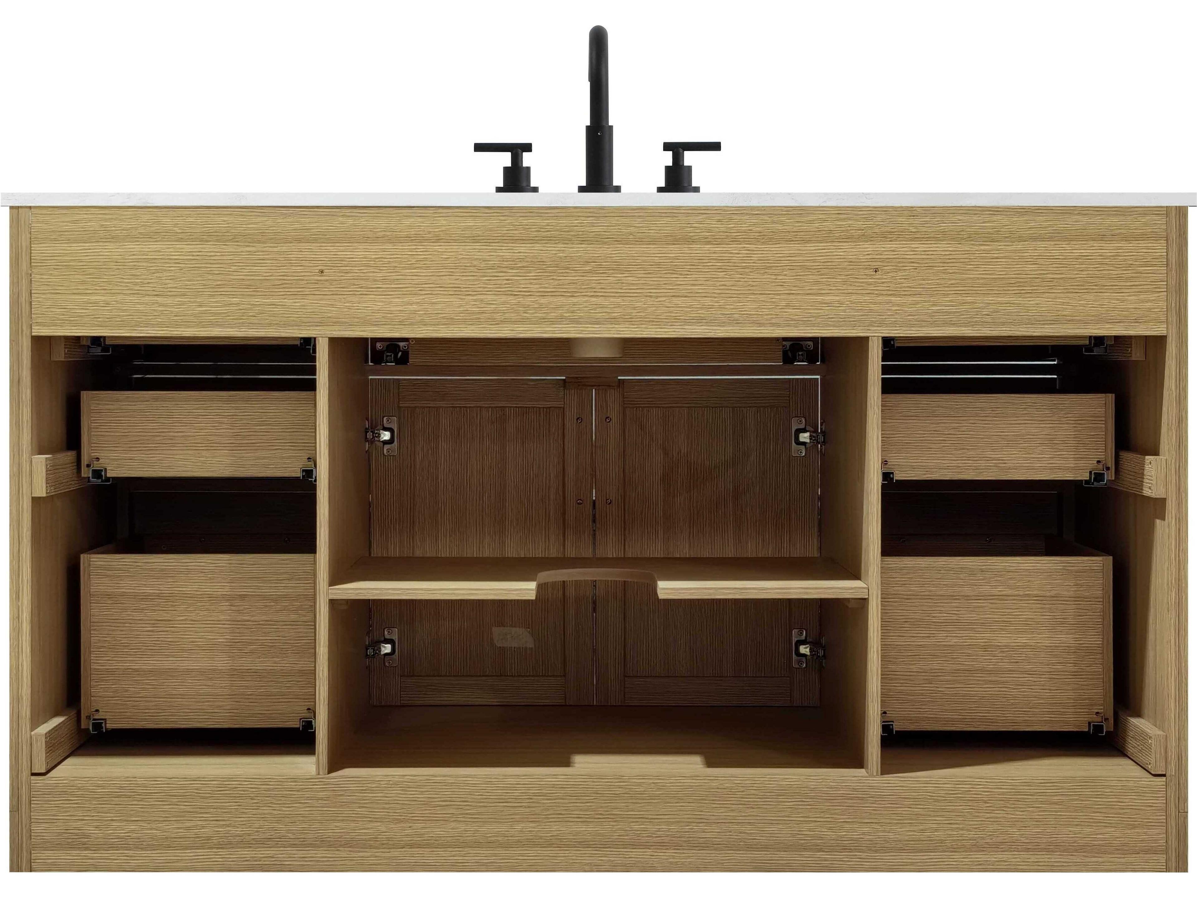 Elegant Lighting Alden Honey Brown 60" Vanity