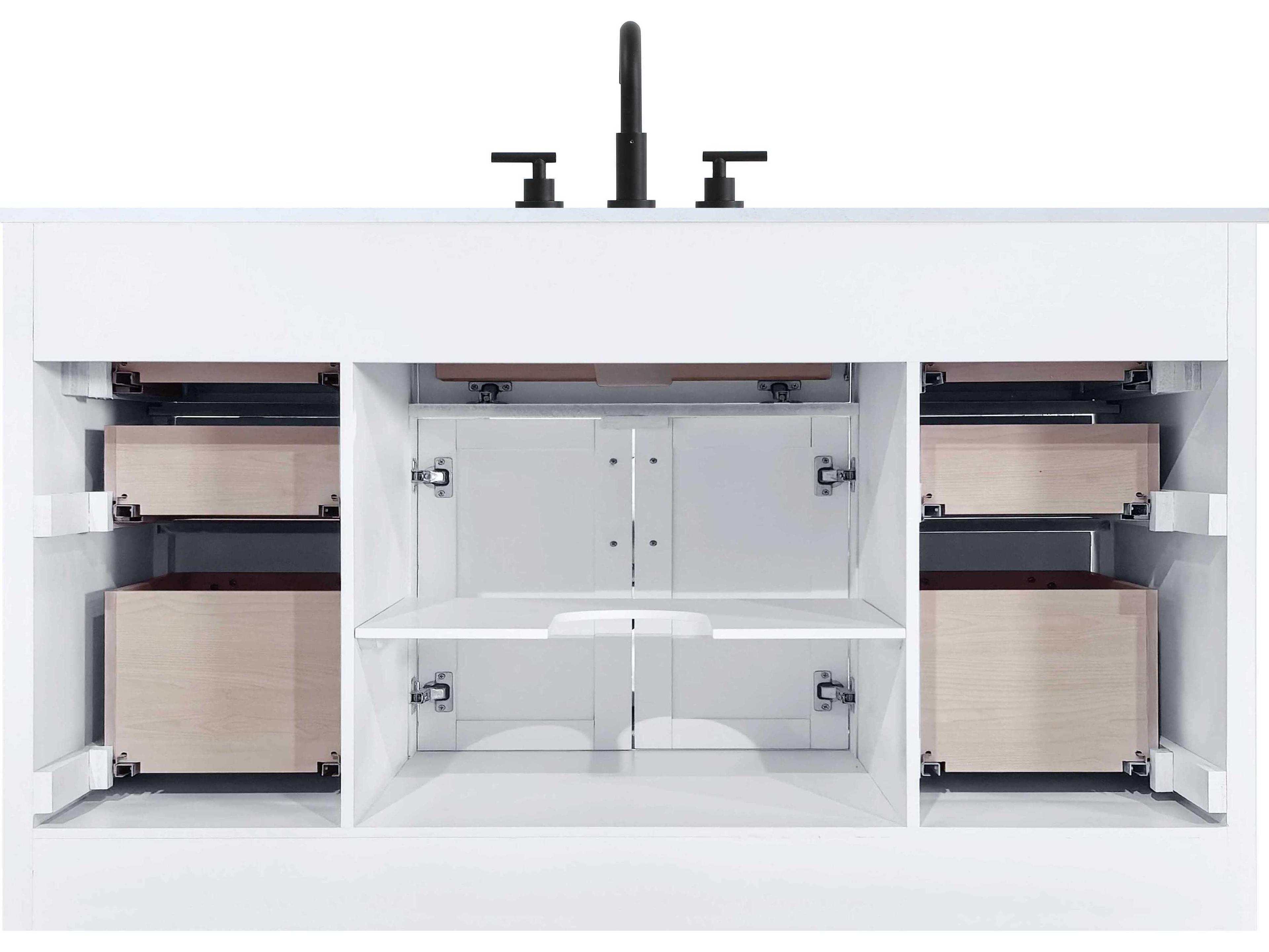 Elegant Lighting Alden White 60" Vanity