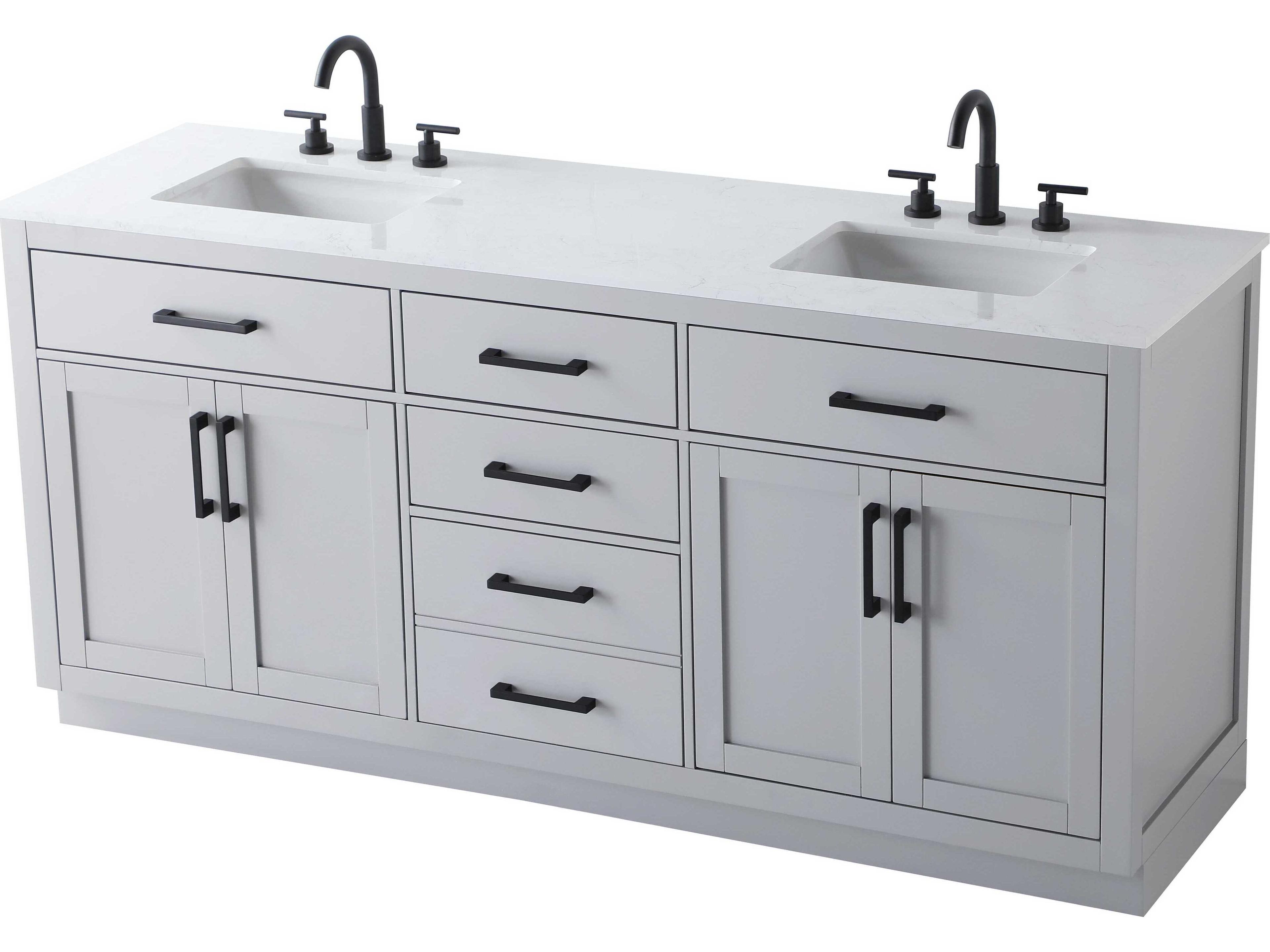 Elegant Lighting Alden Grey 72" Vanity