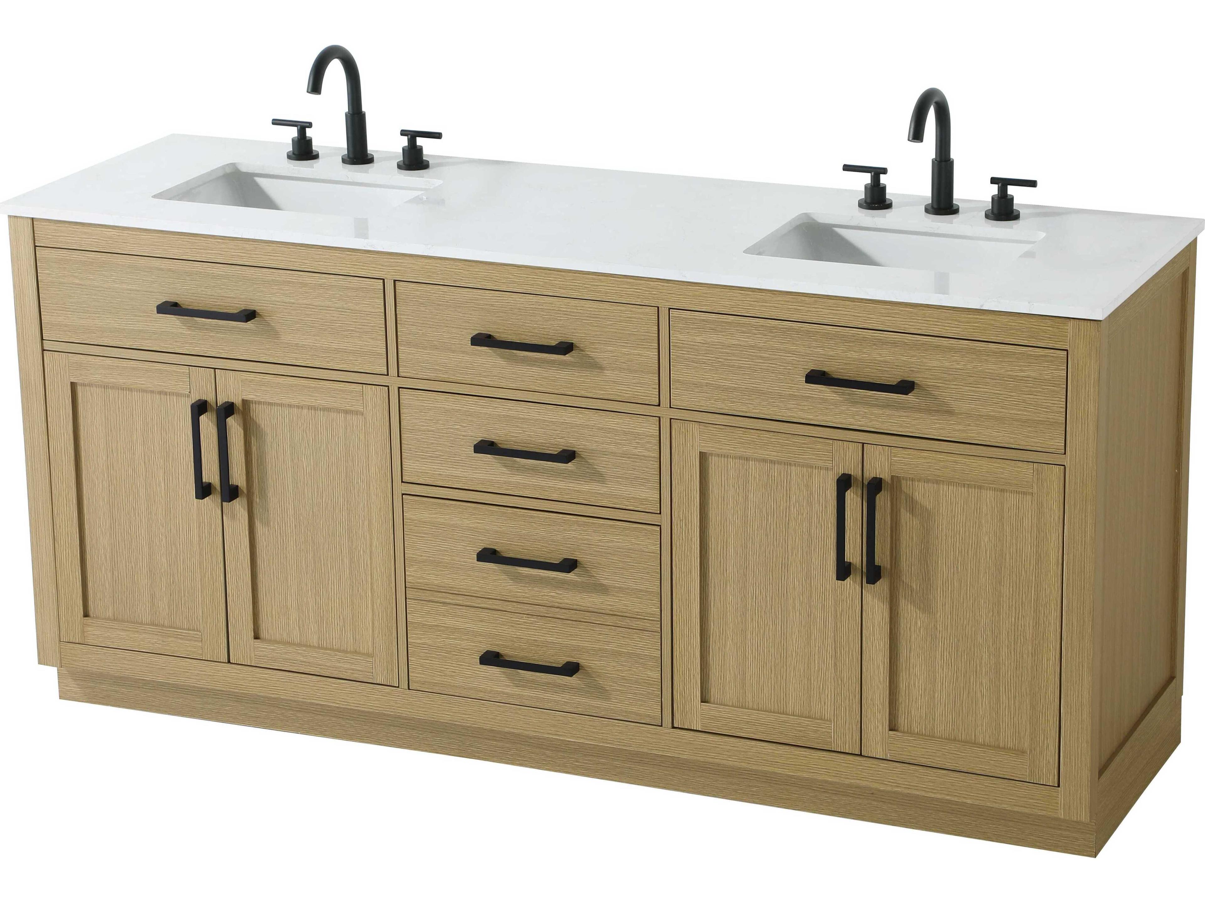 Elegant Lighting Alden Honey Brown 72" Vanity