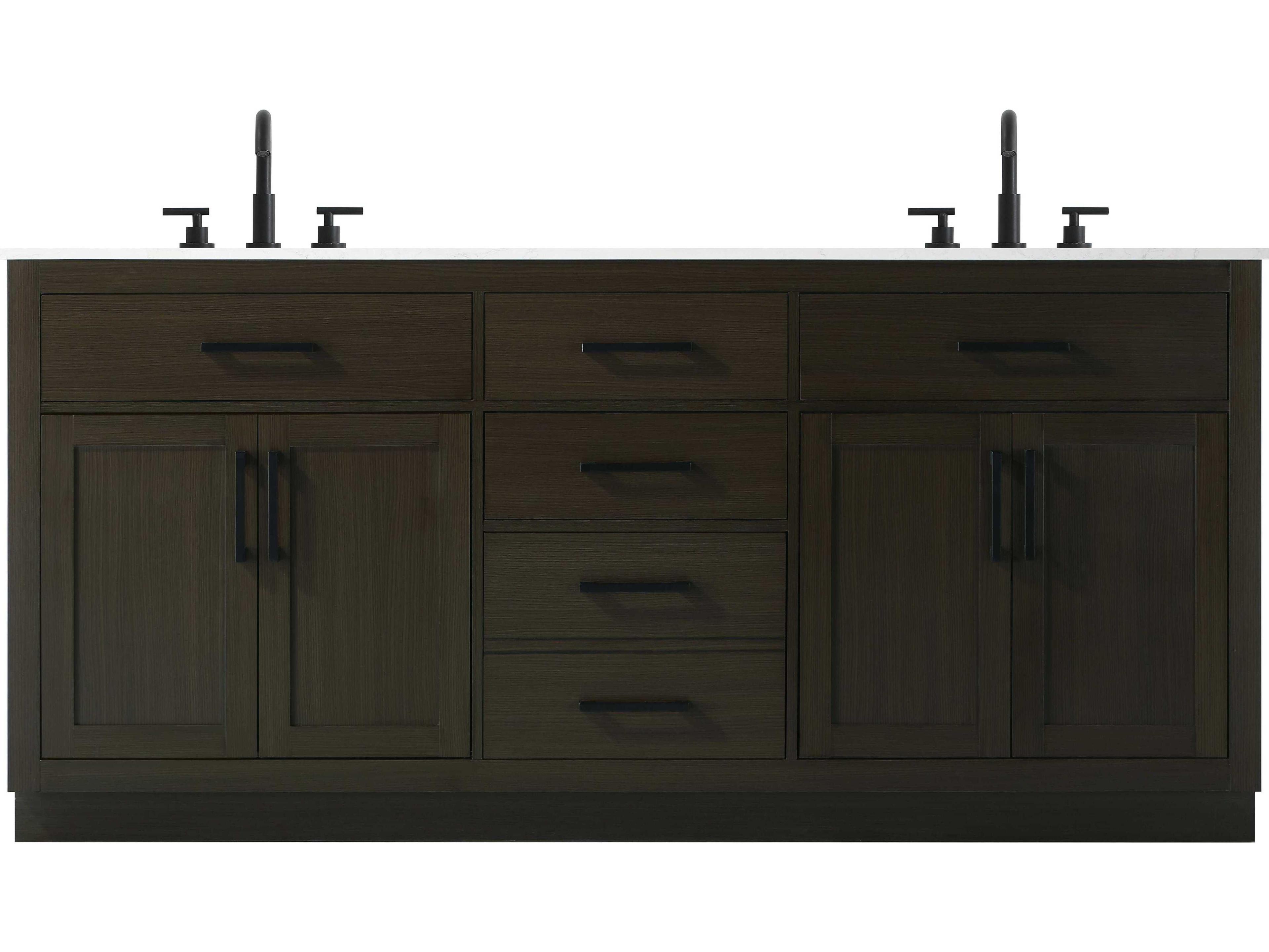 Elegant Lighting Alden Mocha Brown 72" Vanity