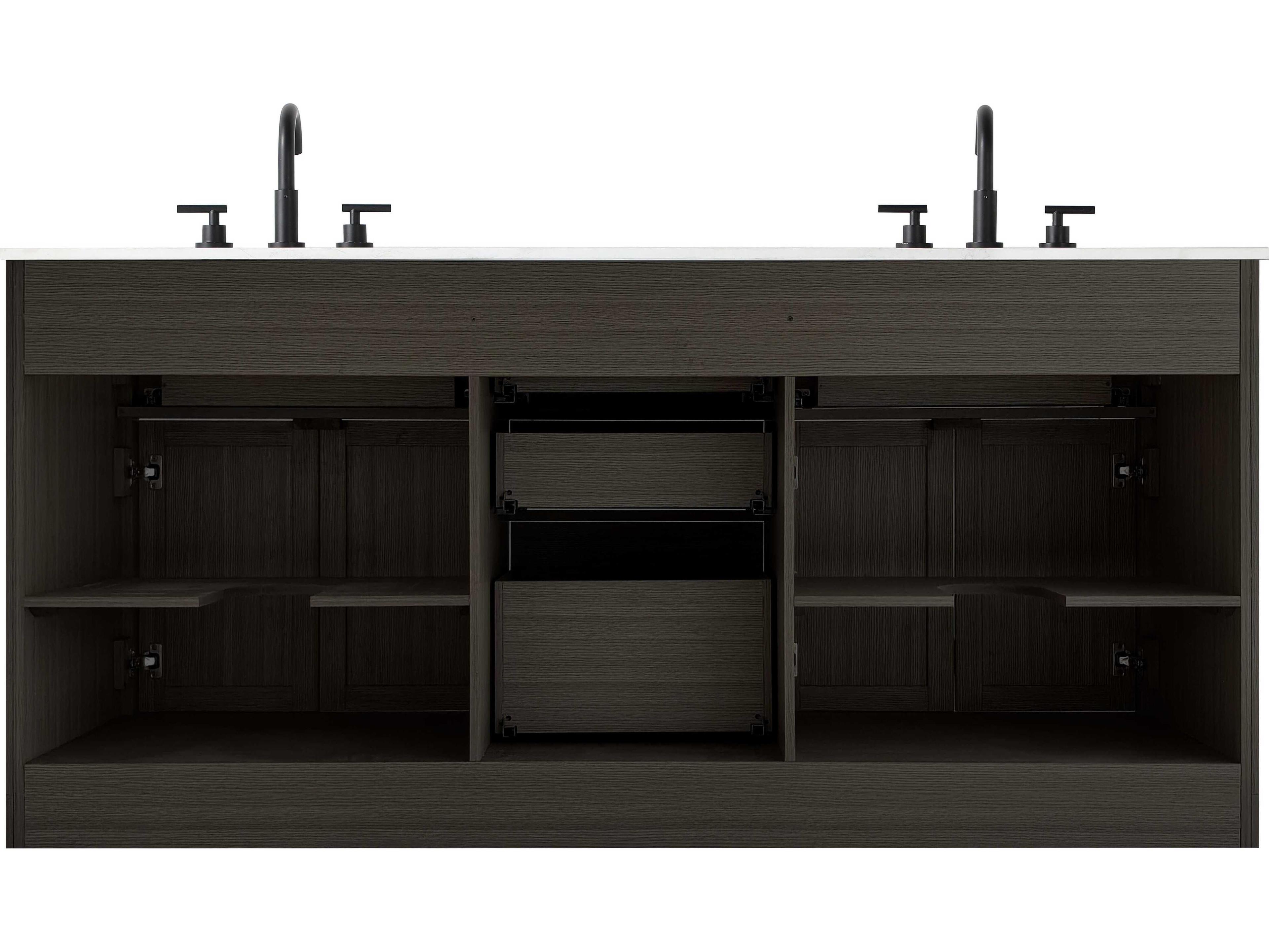 Elegant Lighting Alden Mocha Brown 72" Vanity