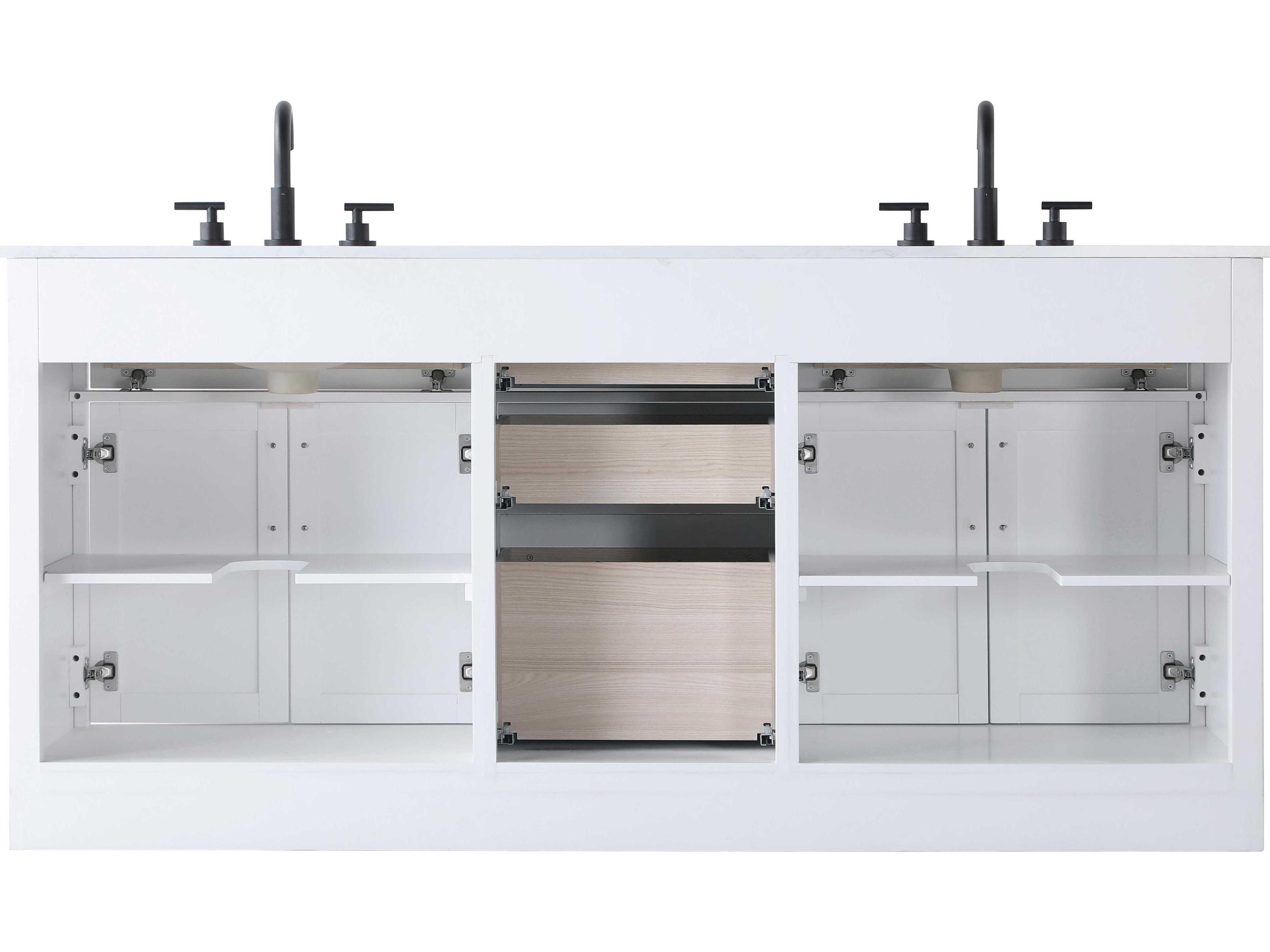 Elegant Lighting Alden White 72" Vanity