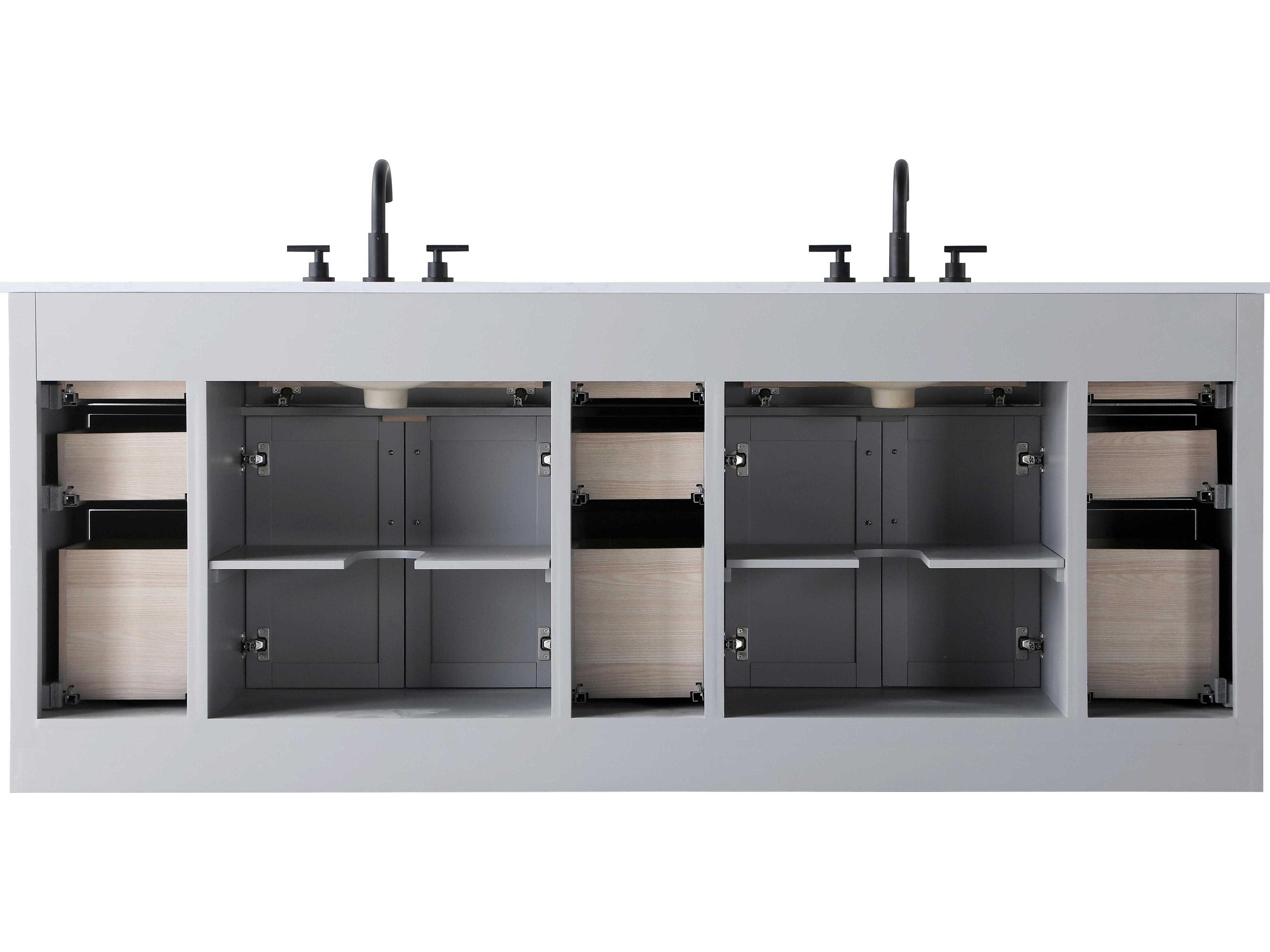 Elegant Lighting Alden Grey 84" Vanity